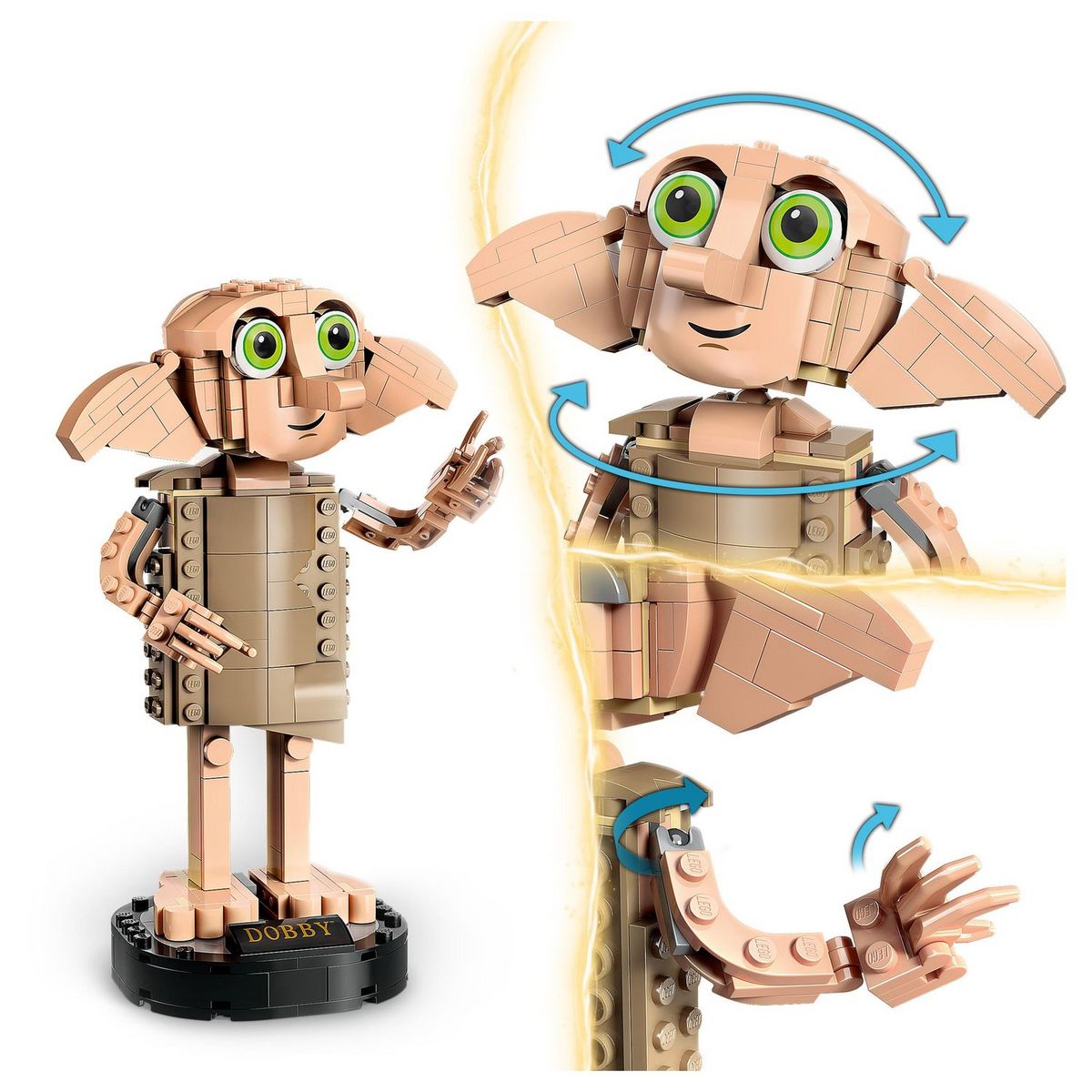 LEGO Harry Potter 76421 - Dobby l'Elfe de Maison, Jouet de Figurine et Accessoire de Décoration, Collection de Personnages