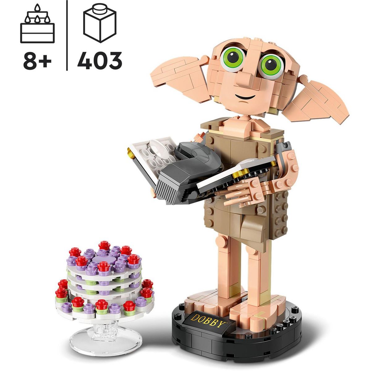 LEGO Harry Potter 76421 - Dobby l'Elfe de Maison, Jouet de Figurine et Accessoire de Décoration, Collection de Personnages