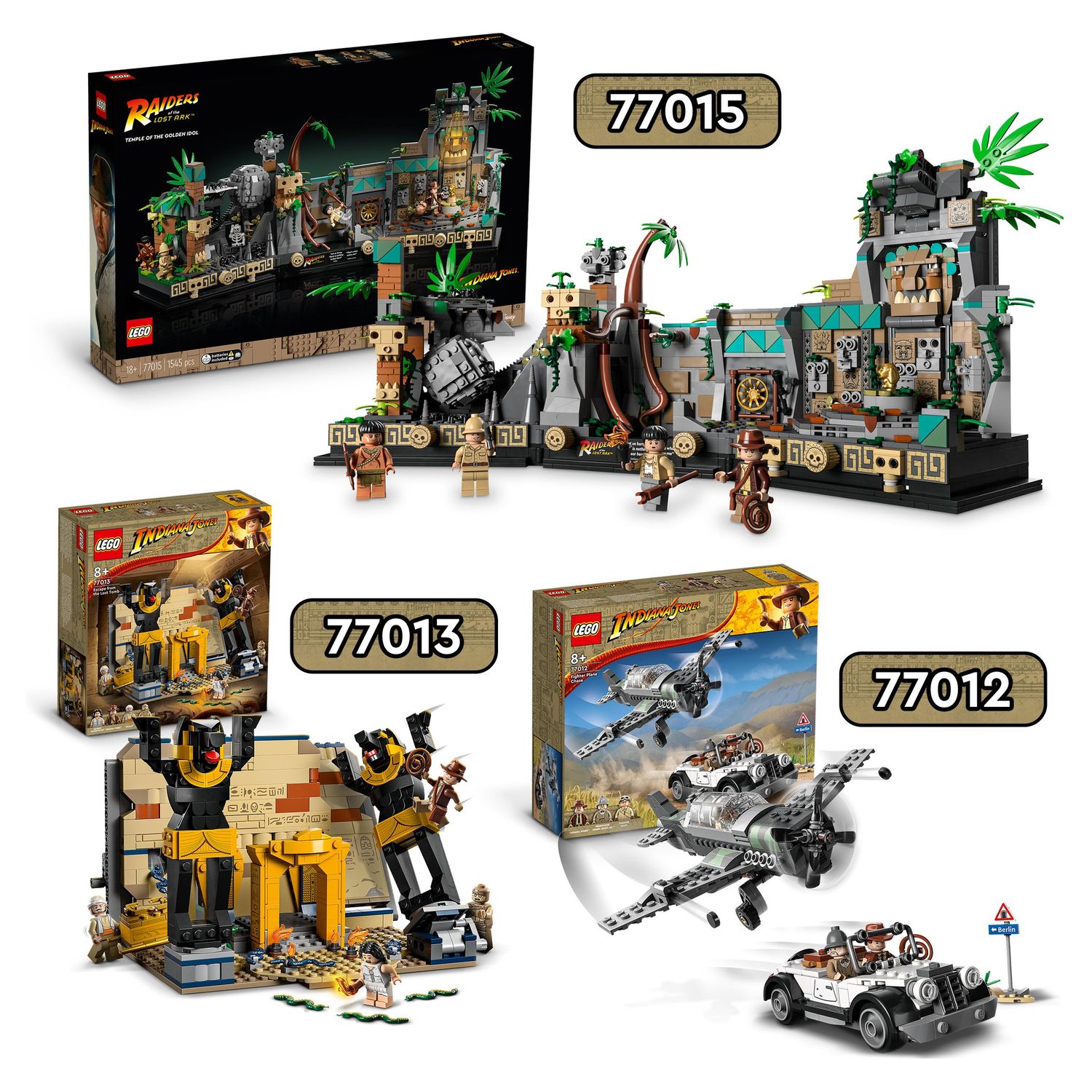 Voir la diapositive 4 : LEGO Indiana Jones 77012 - La Poursuite en Avion de Combat, Jouet avec Maquette Avion et Voiture Vintage à Construire, avec 3 Minifigurines, Film La Dernière Croisade