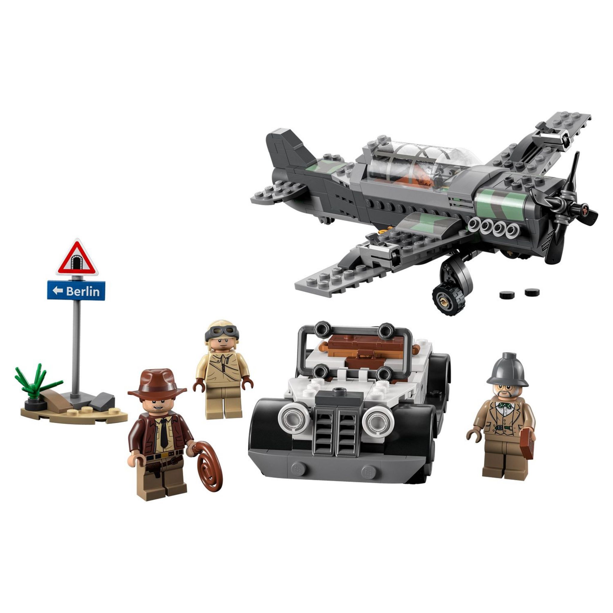 Voir la diapositive 9 : LEGO Indiana Jones 77012 - La Poursuite en Avion de Combat, Jouet avec Maquette Avion et Voiture Vintage à Construire, avec 3 Minifigurines, Film La Dernière Croisade