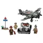 LEGO Indiana Jones 77012 - La Poursuite en Avion de Combat, Jouet avec Maquette Avion et Voiture Vintage à Construire, avec 3 Minifigurines, Film La Dernière Croisade