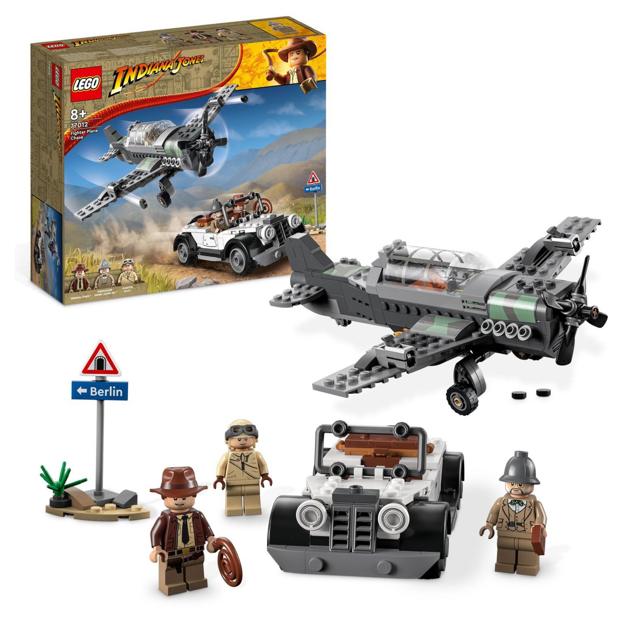 Voir la diapositive 10 : LEGO Indiana Jones 77012 - La Poursuite en Avion de Combat, Jouet avec Maquette Avion et Voiture Vintage à Construire, avec 3 Minifigurines, Film La Dernière Croisade