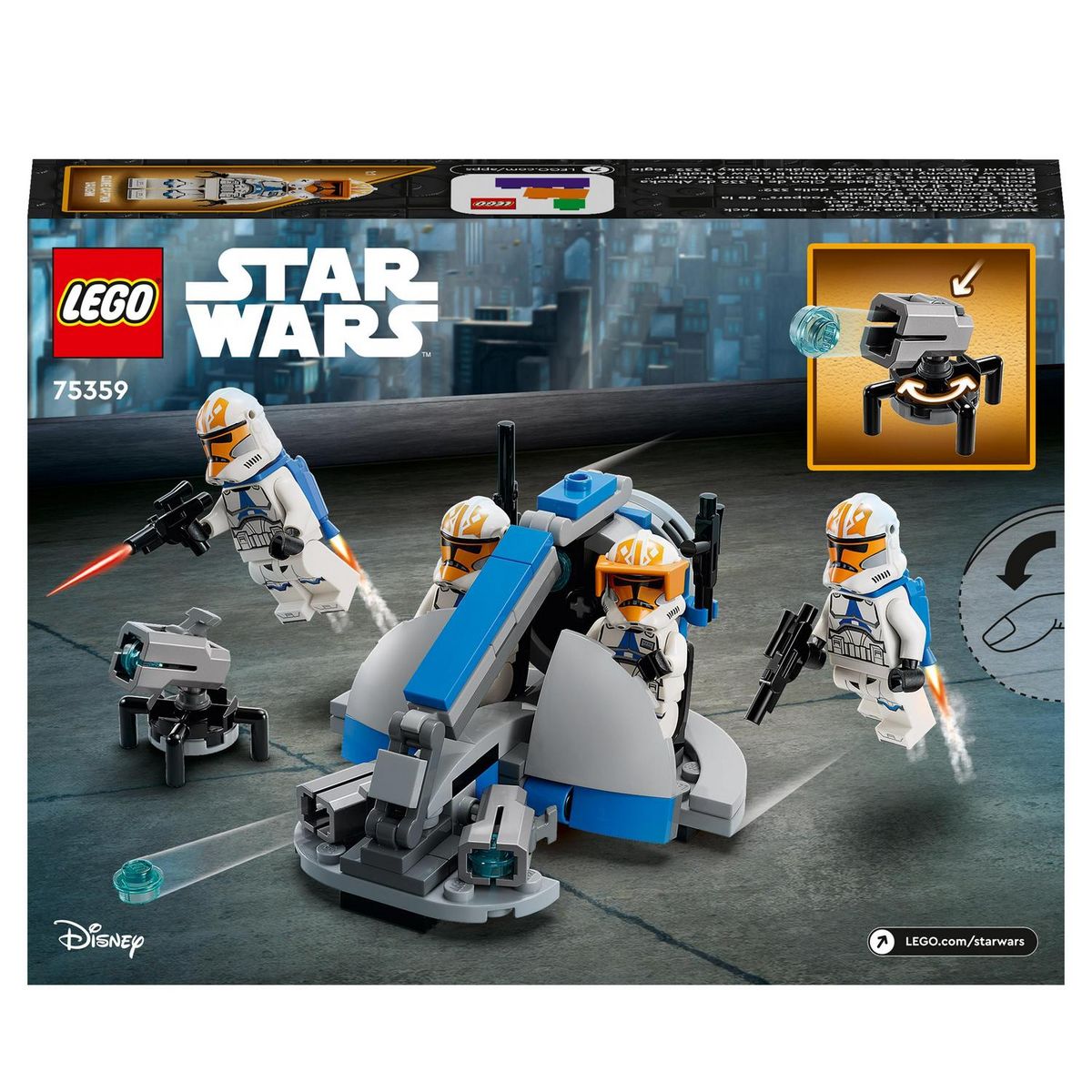 LEGO LEGO Star Wars 75359 Pack de Combat des Clone Troopers de la 332e Compagnie d'Ahsoka, Jouet avec Véhicule Speeder