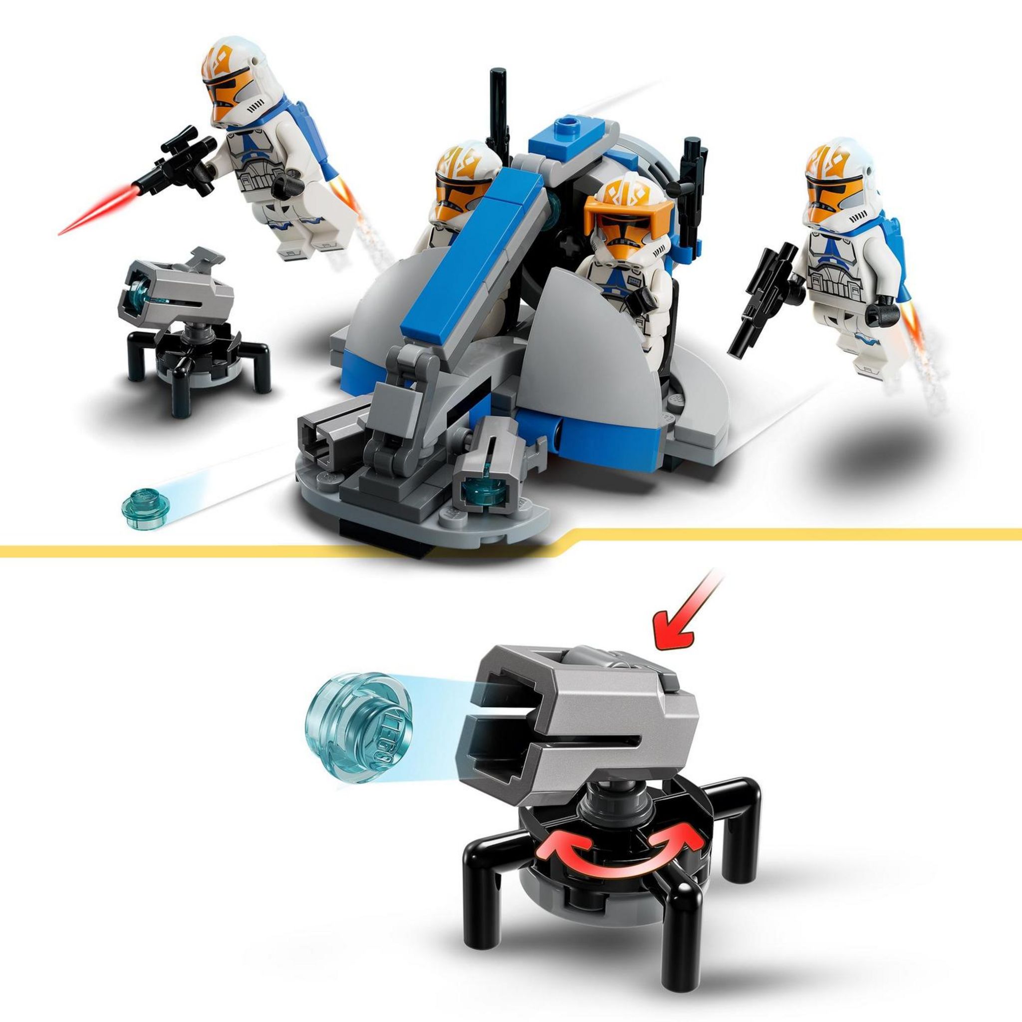 Voir la diapositive 6 : LEGO LEGO Star Wars 75359 Pack de Combat des Clone Troopers de la 332e Compagnie d'Ahsoka, Jouet avec Véhicule Speeder