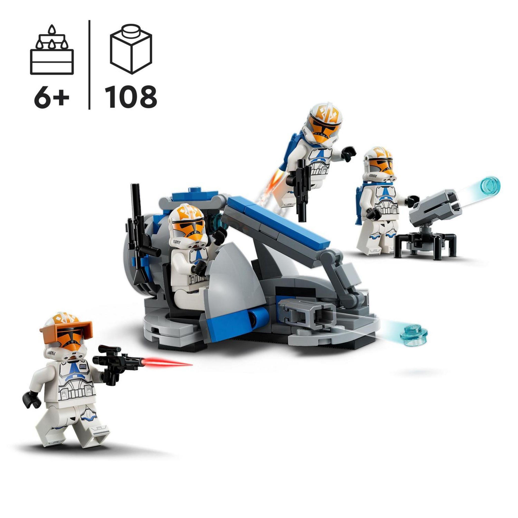 Voir la diapositive 7 : LEGO LEGO Star Wars 75359 Pack de Combat des Clone Troopers de la 332e Compagnie d'Ahsoka, Jouet avec Véhicule Speeder