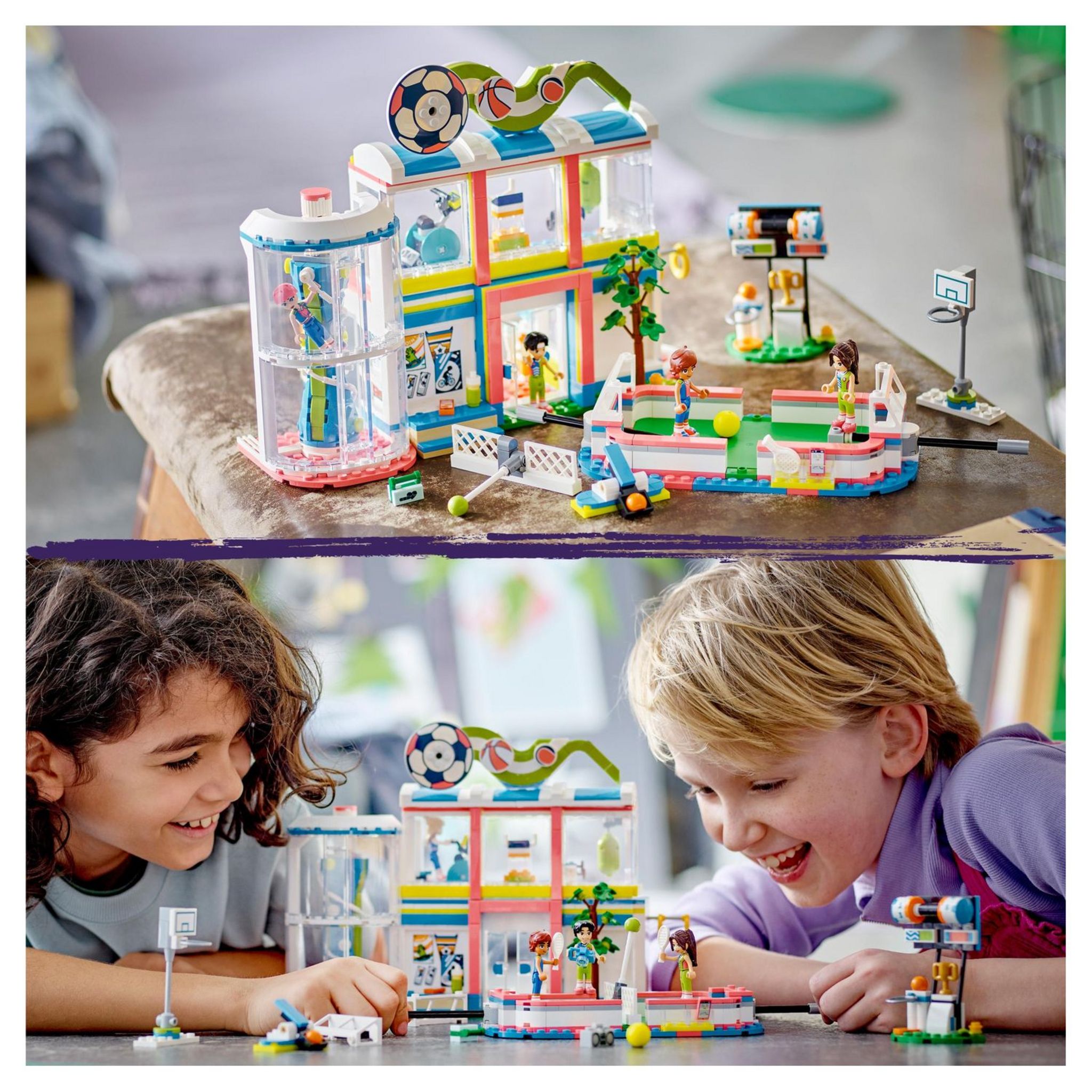 Voir la diapositive 3 : LEGO Friends 41744 - Le Centre Sportif, Jouet de Construction avec Jeux de Football, Basketball et Tennis plus Mur d'Escalade et 4 Mini-Poupées, Heartlake City