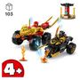 Voir la diapositive 7 : LEGO NINJAGO 71789 - Le Combat en Voiture et en Moto de Kai et Ras, Jouet Ninja de Course pour Enfants Dès 4 Ans avec 2 Minifigurines de la série TV L'ascension des Dragons