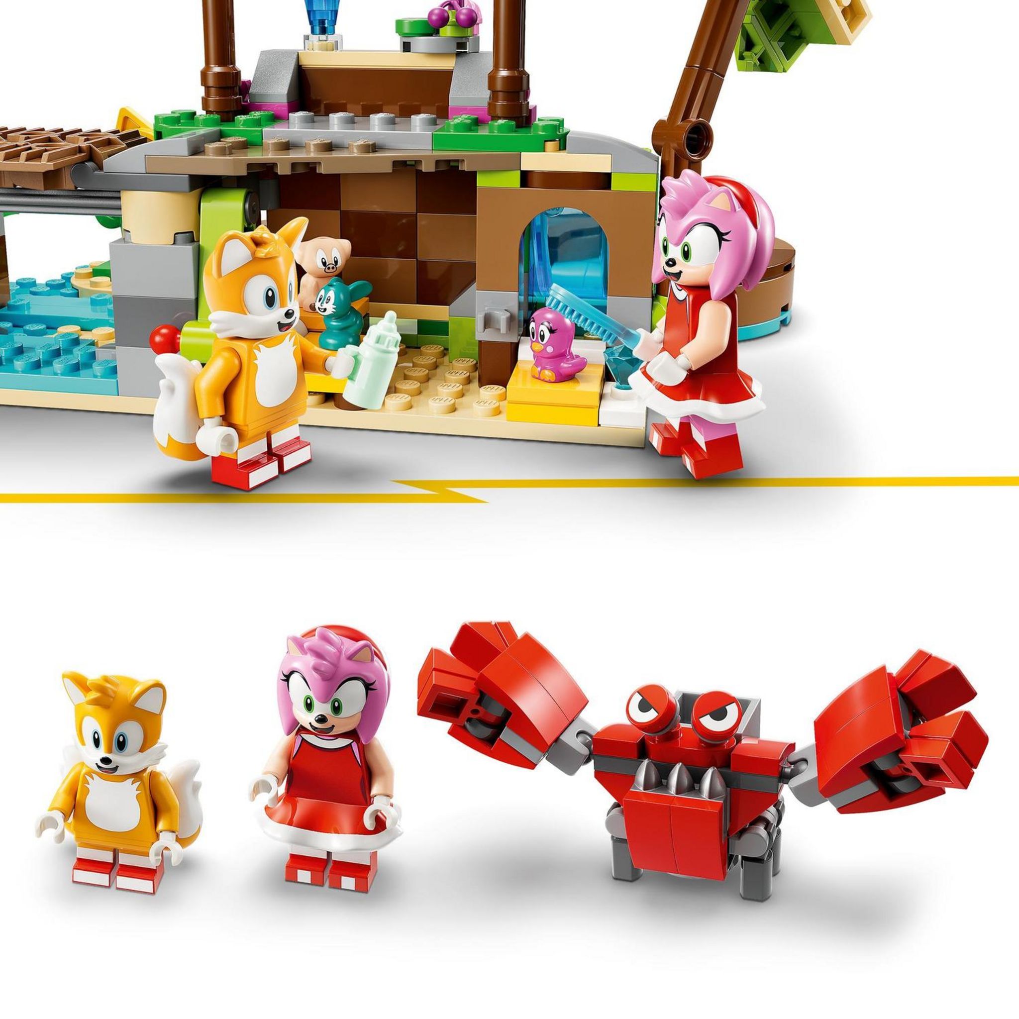 Voir la diapositive 5 : LEGO LEGO Sonic the Hedgehog 76992 L'île de Sauvetage des Animaux d'Amy, Jouet avec 6 Figurines, pour Enfants