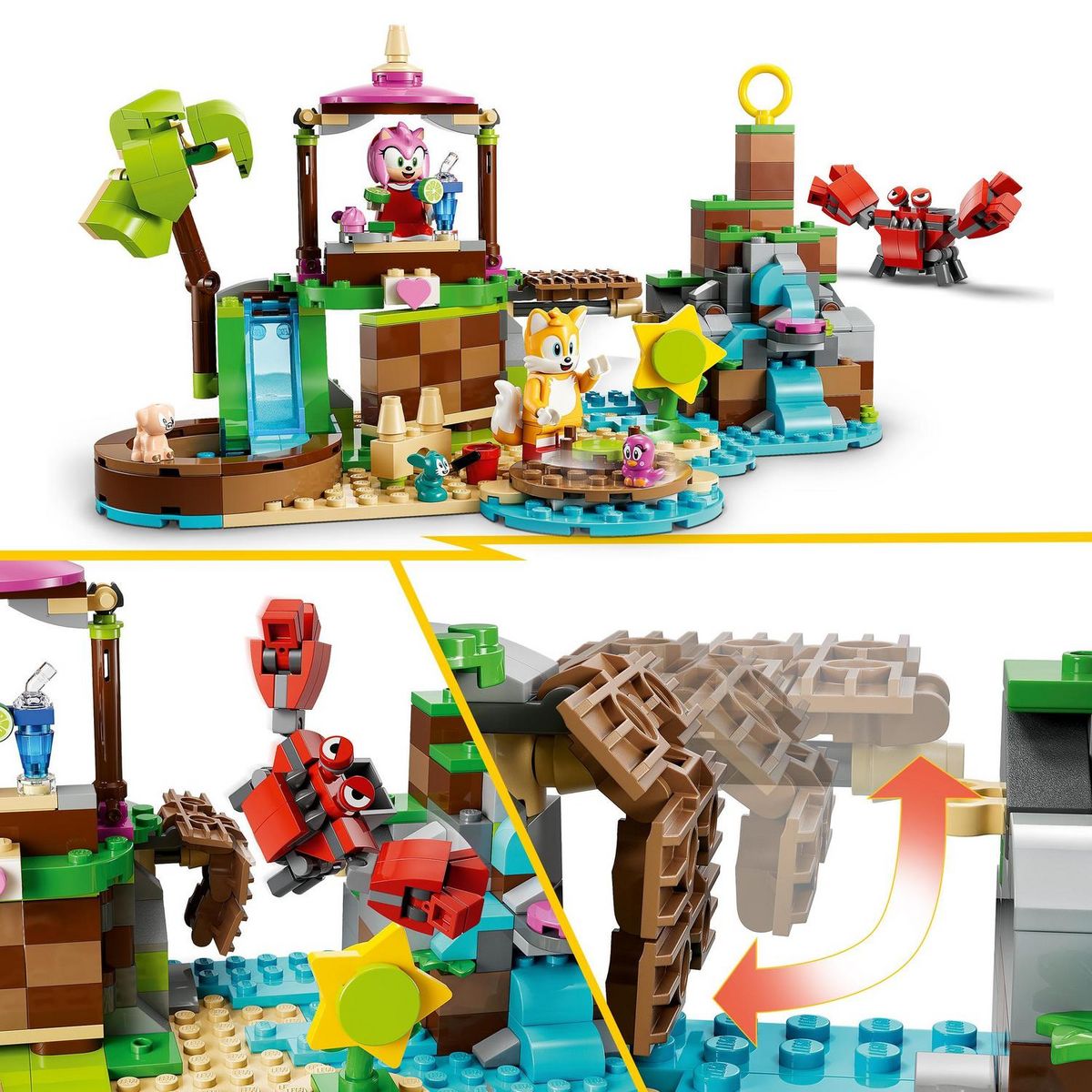 LEGO LEGO Sonic the Hedgehog 76992 L'île de Sauvetage des Animaux d'Amy, Jouet avec 6 Figurines, pour Enfants