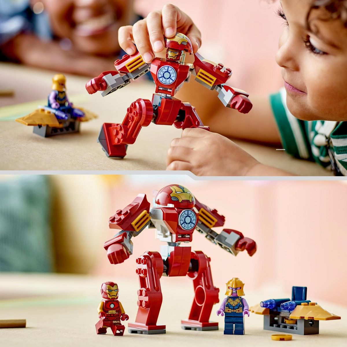 LEGO LEGO Marvel 76263 La Hulkbuster d'Iron Man Contre Thanos, Jouet de Super-Héros Basée sur Avengers : Infinity War