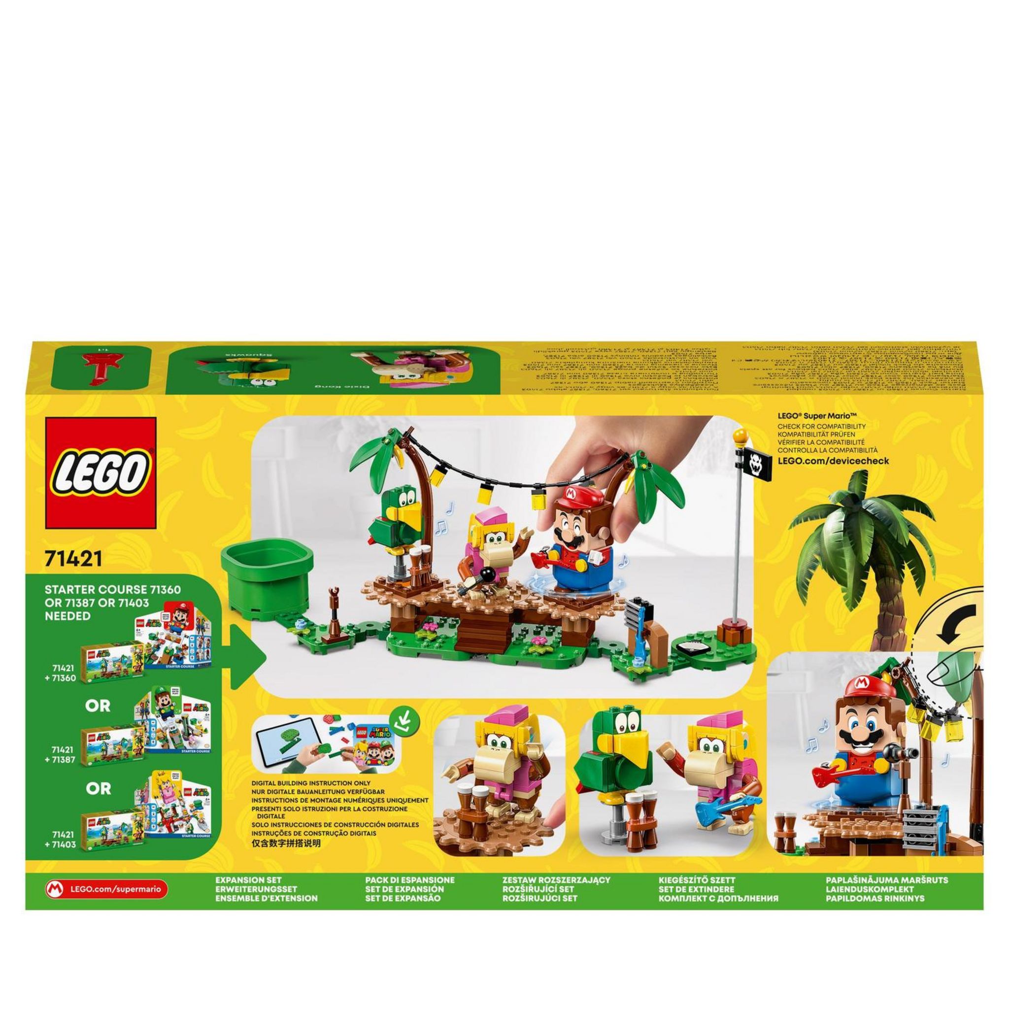 Voir la diapositive 2 : LEGO LEGO Super Mario 71421 Ensemble d'Extension Concert de Dixie Kong dans la Jungle, à Combiner avec Pack de Démarrage