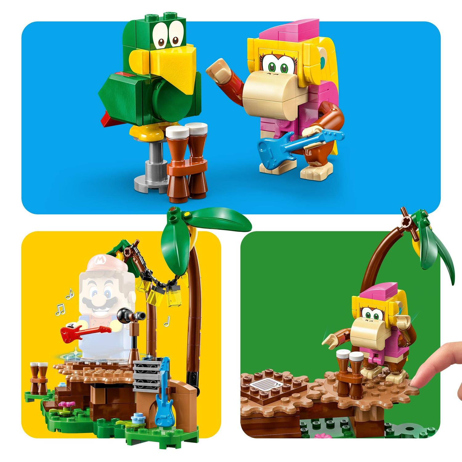 Voir la diapositive 5 : LEGO LEGO Super Mario 71421 Ensemble d'Extension Concert de Dixie Kong dans la Jungle, à Combiner avec Pack de Démarrage