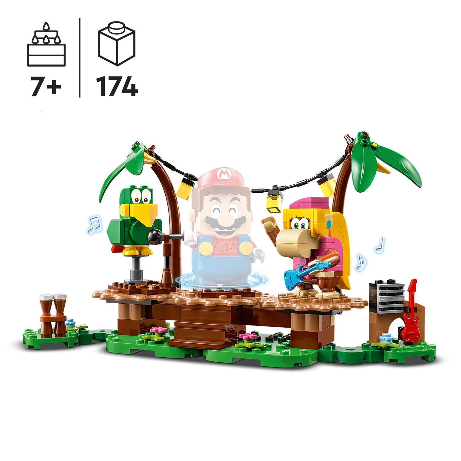 Voir la diapositive 7 : LEGO LEGO Super Mario 71421 Ensemble d'Extension Concert de Dixie Kong dans la Jungle, à Combiner avec Pack de Démarrage