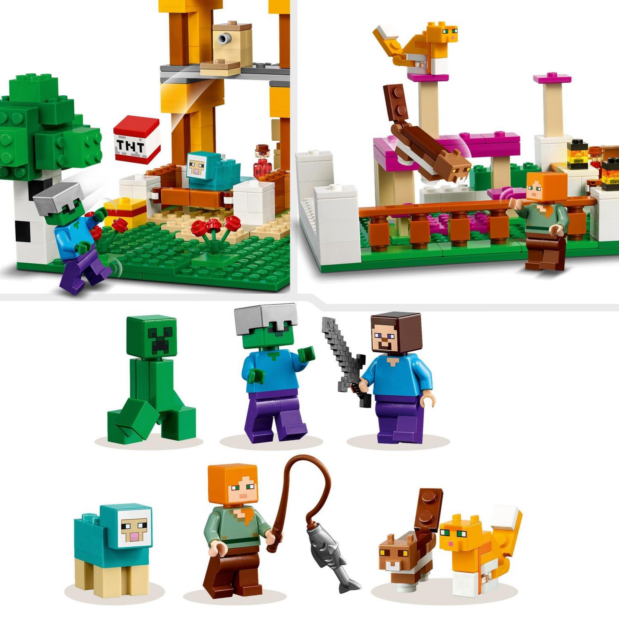 Voir la diapositive 5 : LEGO LEGO Minecraft 21249 La Boîte de Construction 4.0, Jouets 2-en-1 avec Figurines Steve, Creeper et Zombie