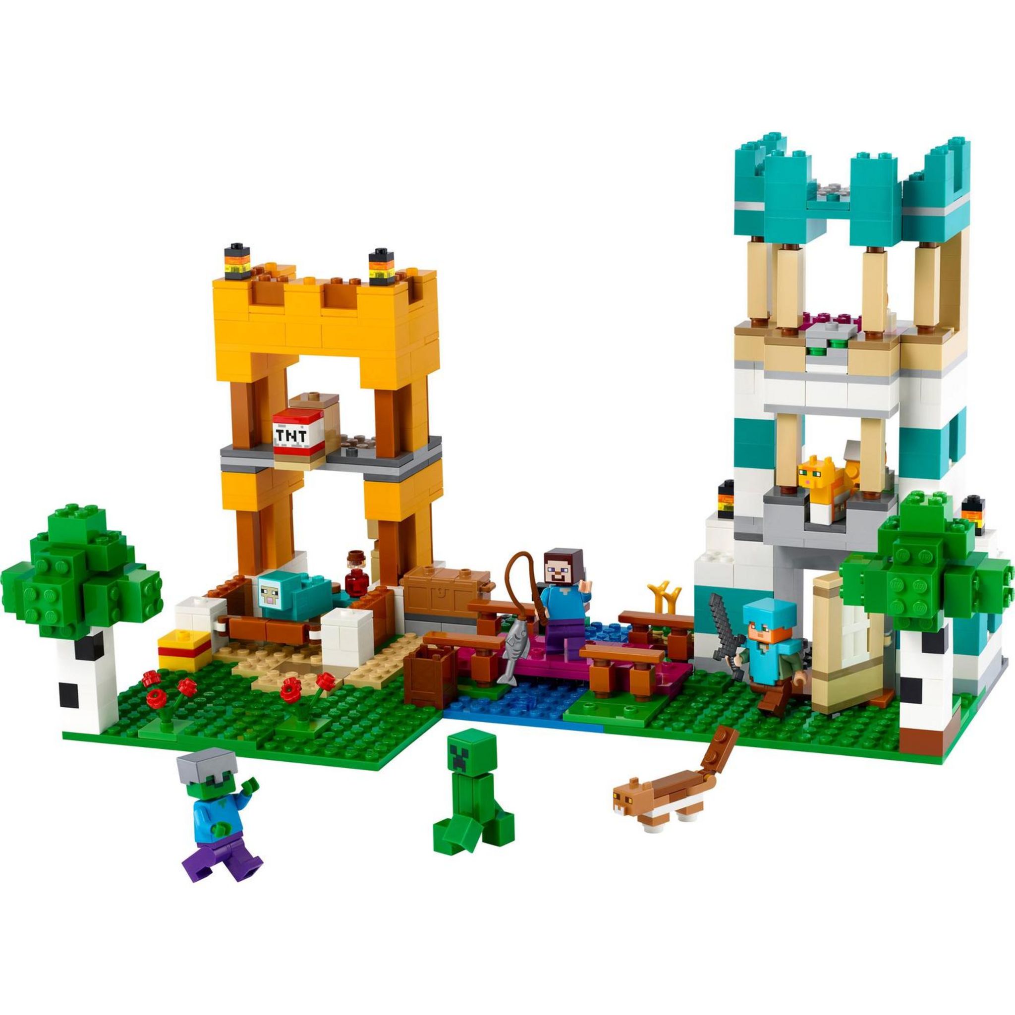 Voir la diapositive 8 : LEGO LEGO Minecraft 21249 La Boîte de Construction 4.0, Jouets 2-en-1 avec Figurines Steve, Creeper et Zombie