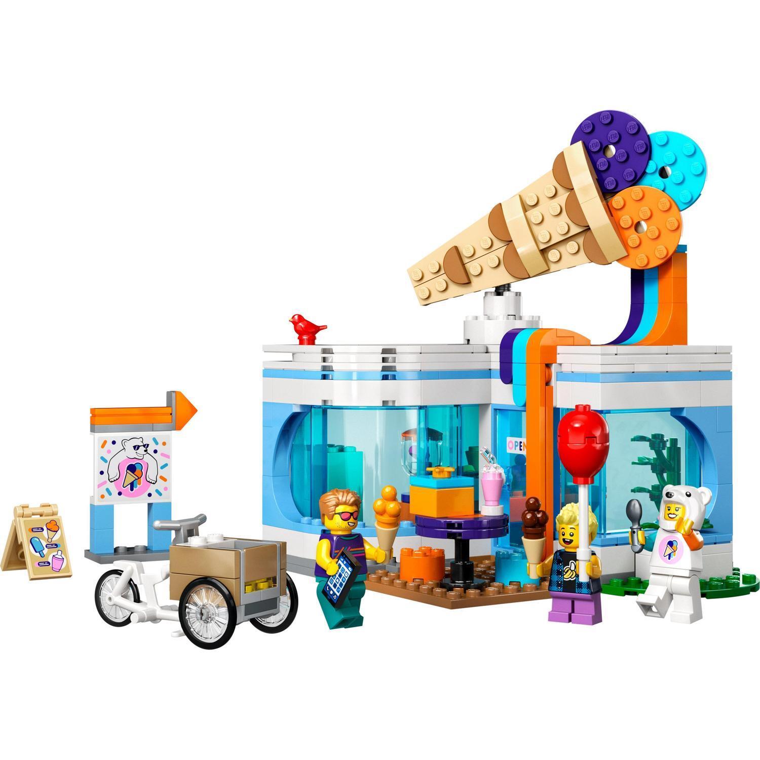 Voir la diapositive 2 : LEGO City 60363 - La Boutique du Glacier, Jouet pour Enfants Dès 6 Ans avec Vélo Cargo et 3 Minifigurines