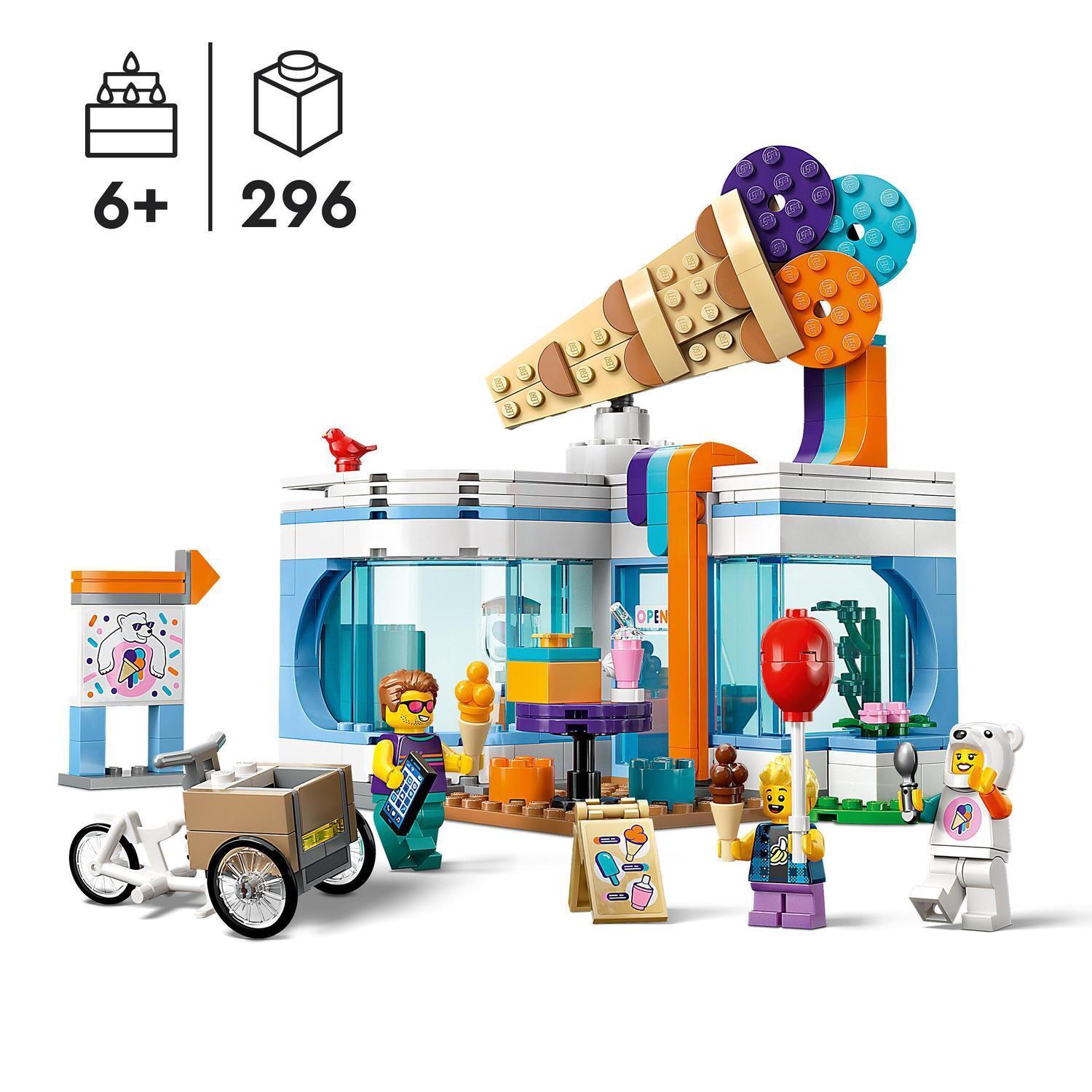 Voir la diapositive 3 : LEGO City 60363 - La Boutique du Glacier, Jouet pour Enfants Dès 6 Ans avec Vélo Cargo et 3 Minifigurines