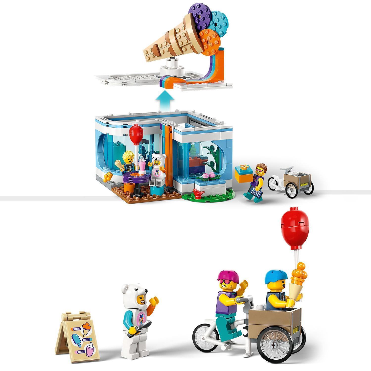 Voir la diapositive 5 : LEGO City 60363 - La Boutique du Glacier, Jouet pour Enfants Dès 6 Ans avec Vélo Cargo et 3 Minifigurines