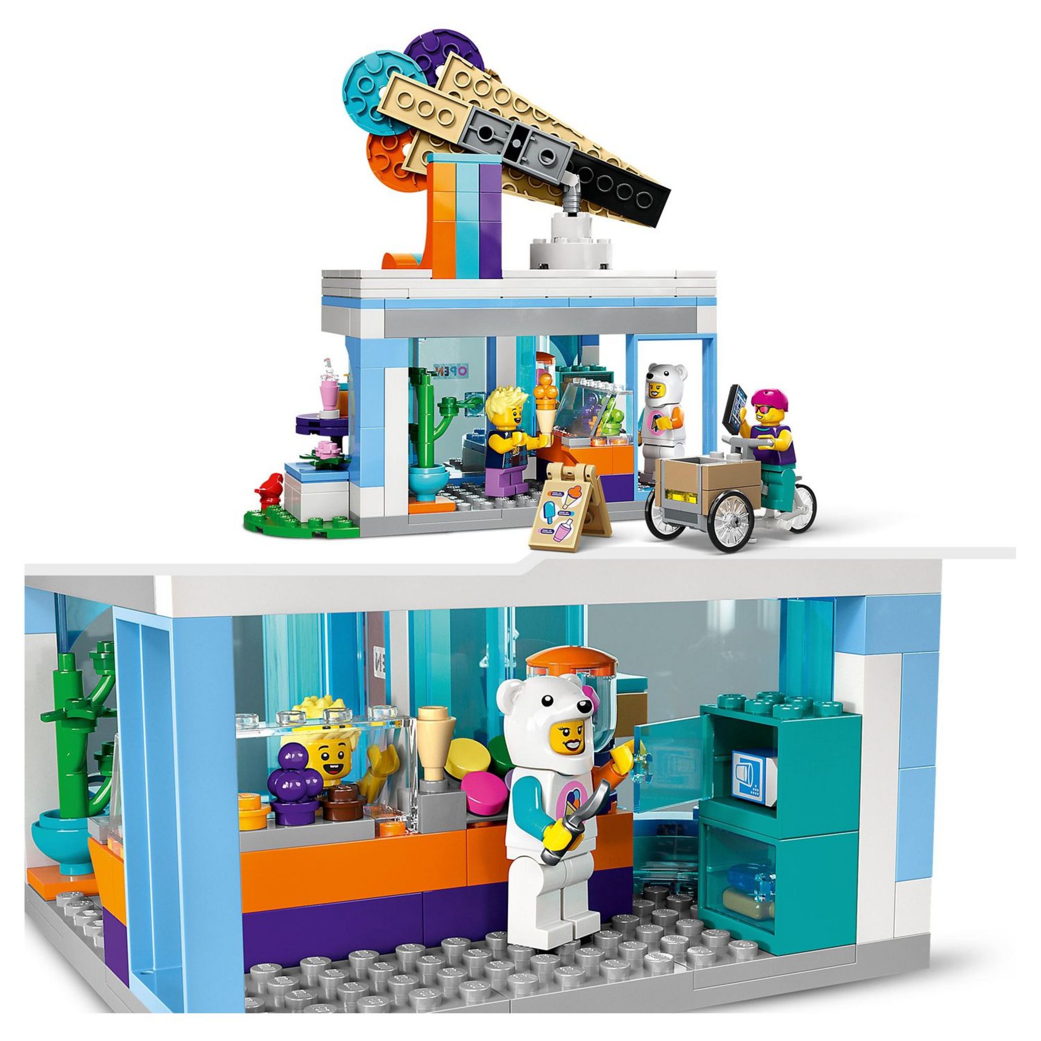 Voir la diapositive 5 : LEGO City  60363 - La Boutique du Glacier, Jouet pour Enfants Dès 6 Ans avec Vélo Cargo et 3 Minifigurines