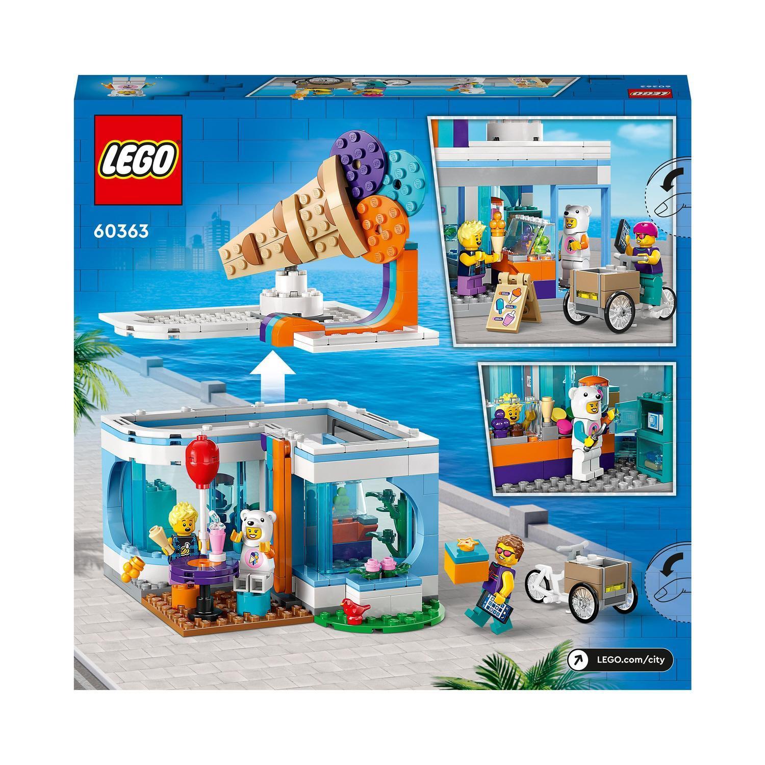 Voir la diapositive 8 : LEGO City 60363 - La Boutique du Glacier, Jouet pour Enfants Dès 6 Ans avec Vélo Cargo et 3 Minifigurines