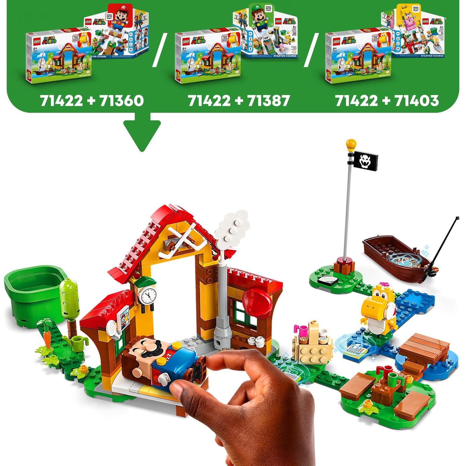 Voir la diapositive 6 : LEGO Super Mario 71422 - Ensemble d'extension pique-nique chez Mario