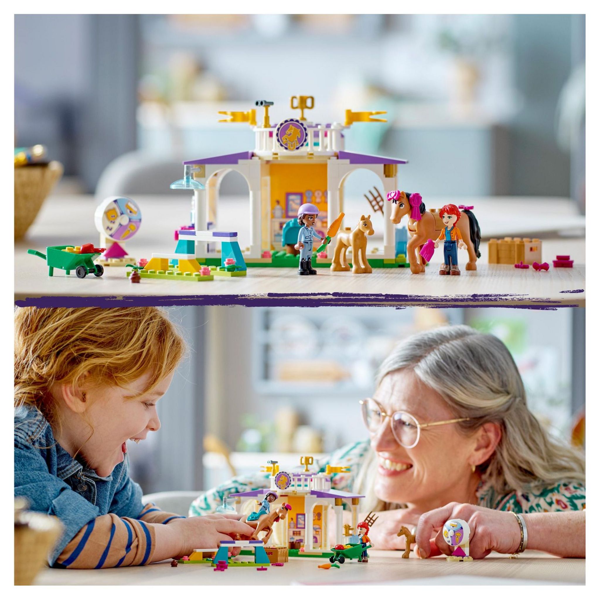 Voir la diapositive 3 : LEGO Friends 41746 - Le Dressage Équestre, Jouet de Chevaux et Poney avec Mini-Poupées Aliya et Mia, Cadeau de Soin des Animaux pour Enfants