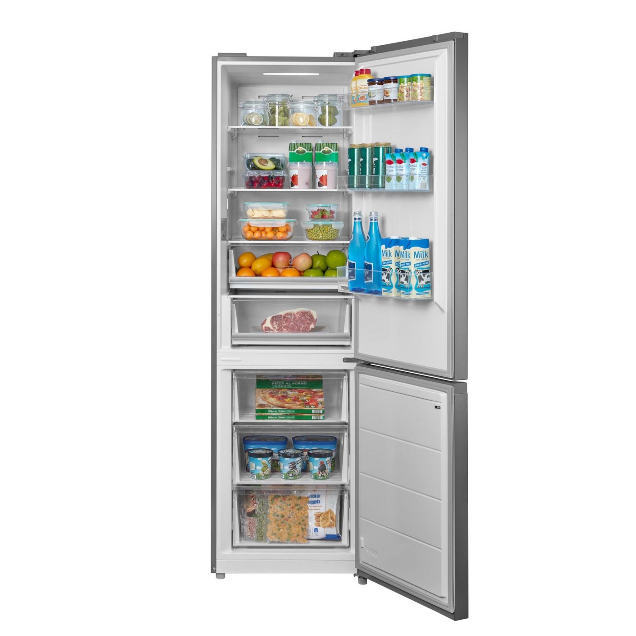 Voir la diapositive 3 : QILIVE Réfrigérateur combiné Q.6638, 378 L, Froid ventilé No Frost, C