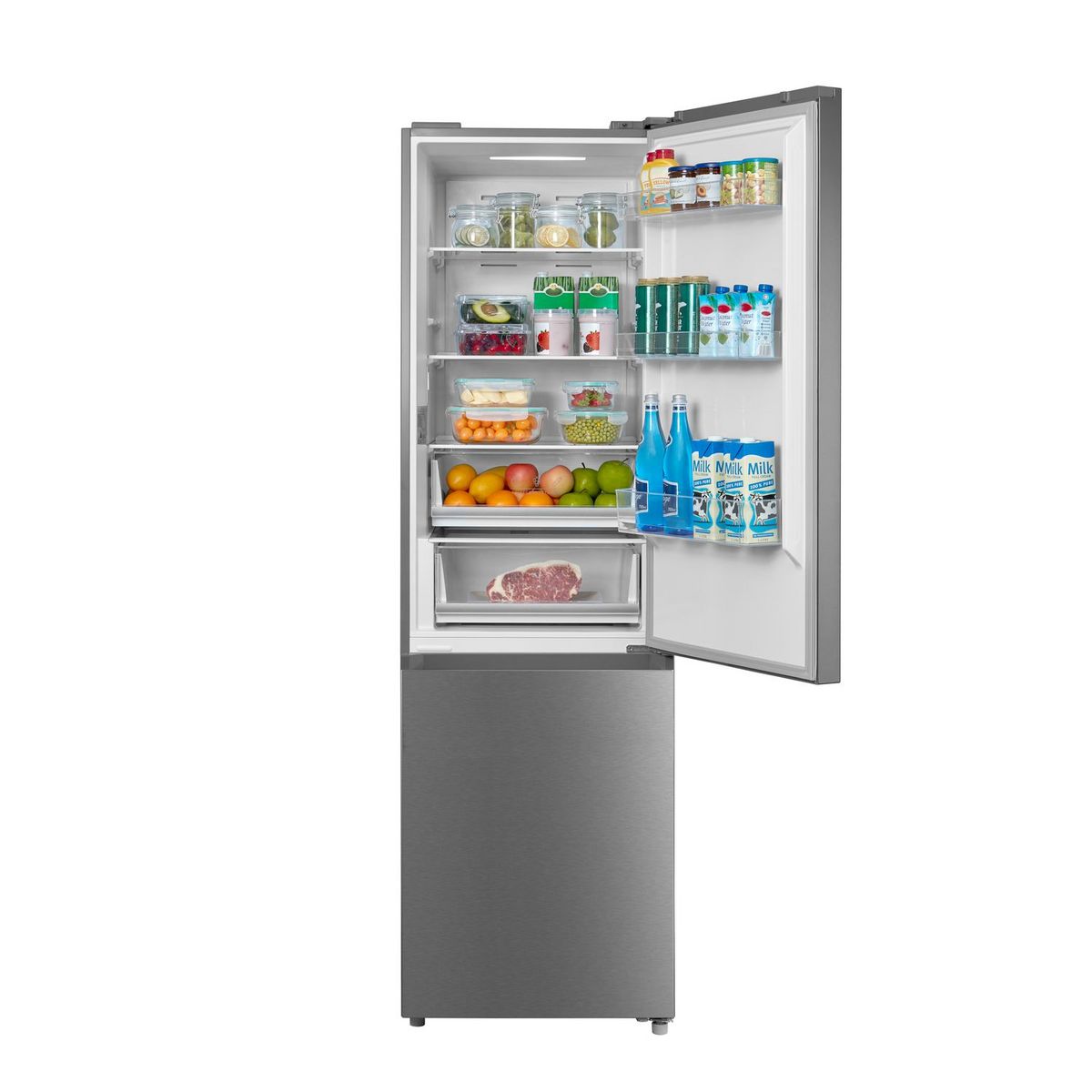 QILIVE Réfrigérateur combiné Q.6638, 378 L, Froid ventilé No Frost, C