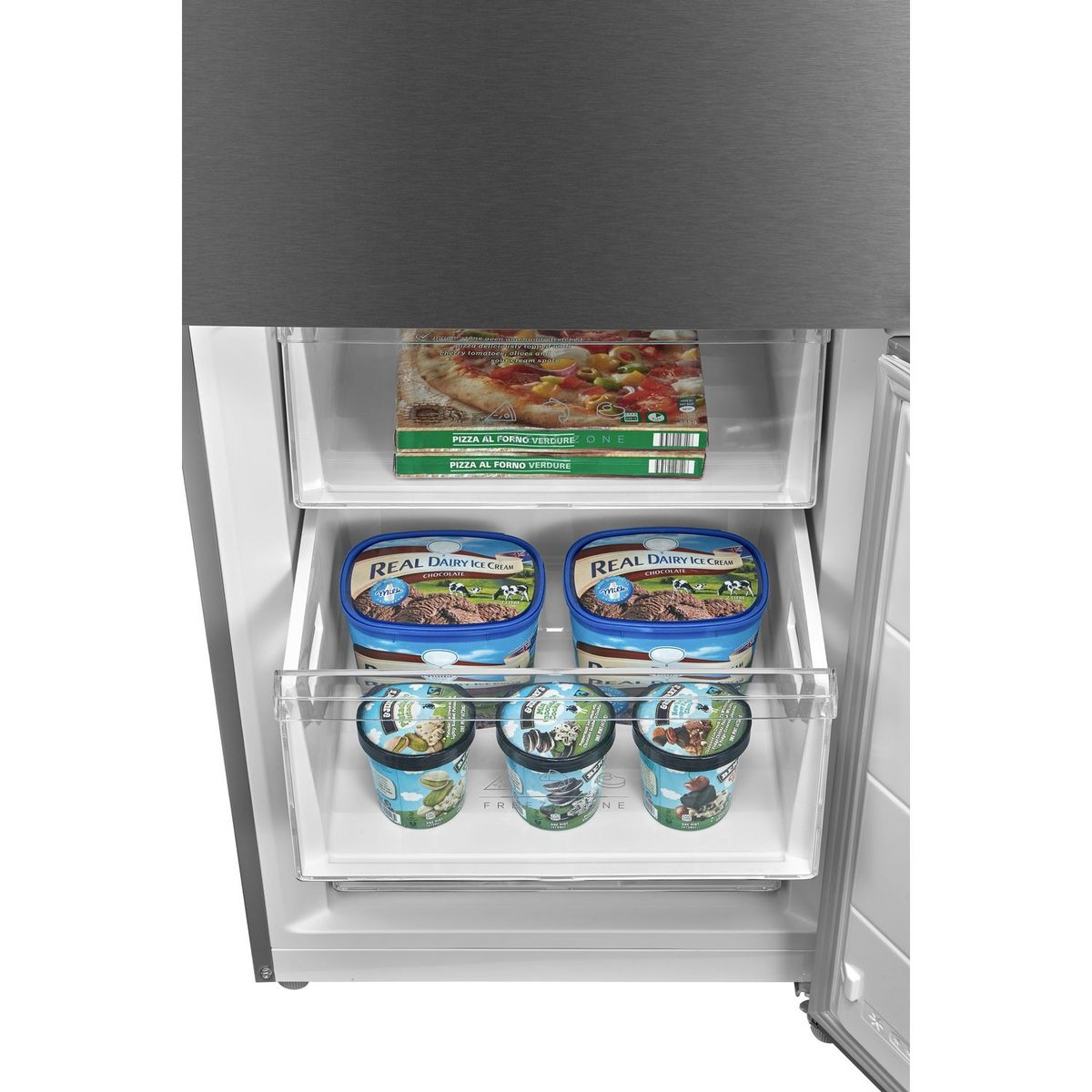 QILIVE Réfrigérateur combiné Q.6638, 378 L, Froid ventilé No Frost, C