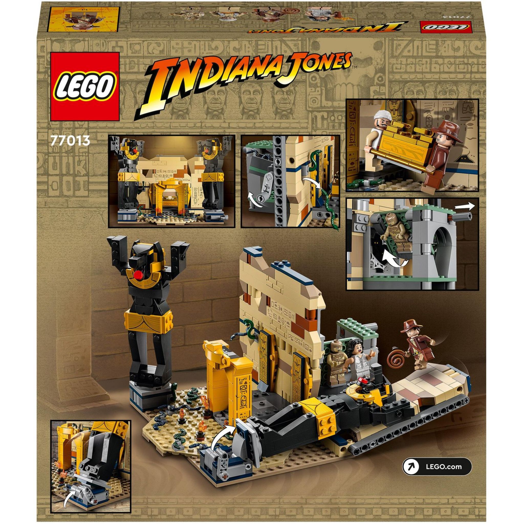 Voir la diapositive 2 : LEGO Indiana Jones 77013 - L'Évasion du Tombeau Perdu, Jouet avec Temple et Minifigurine de Momie, Maquette Les Aventuriers de l'Arche Perdue