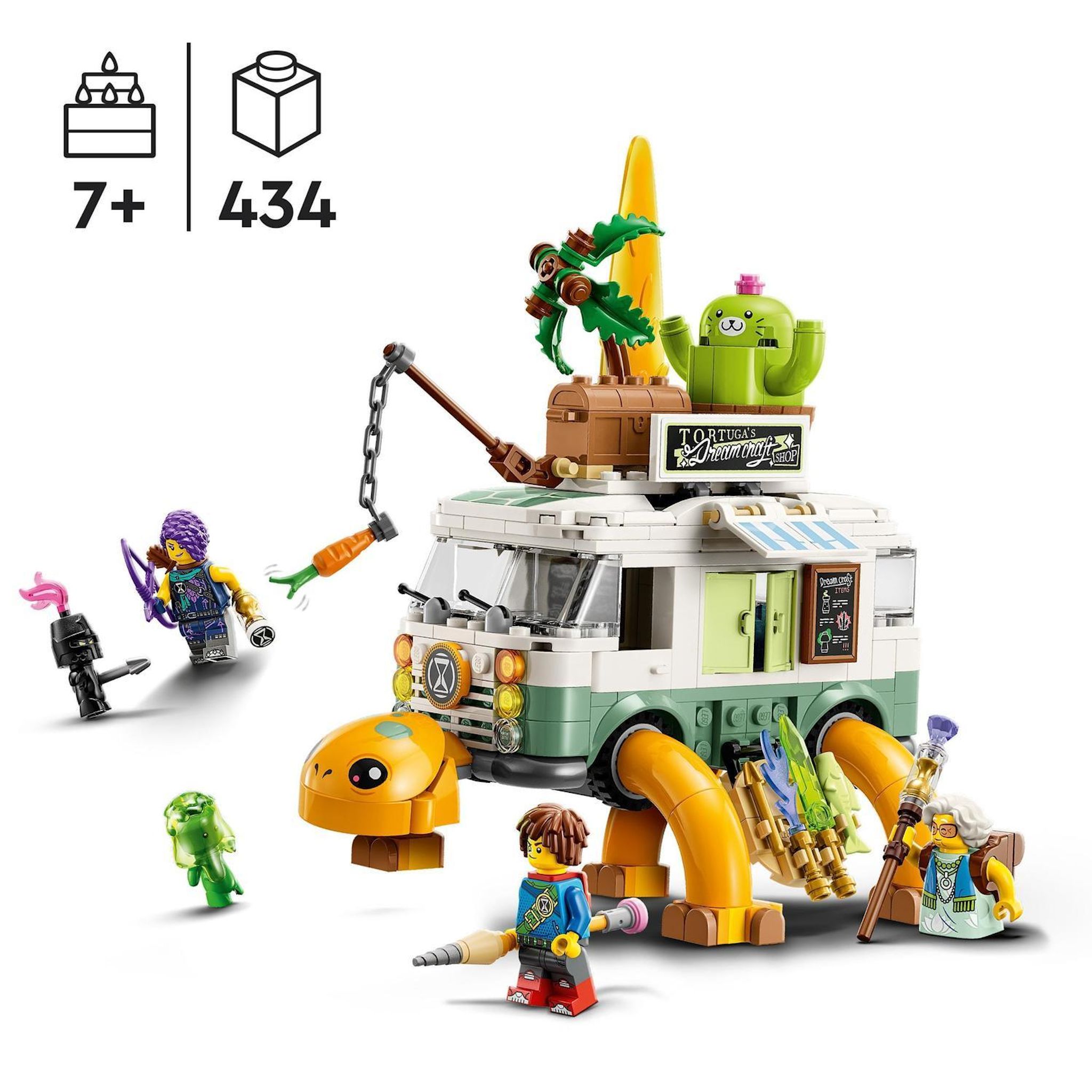 Voir la diapositive 3 : LEGO LEGO DREAMZzz 71456 Le Van Tortue de Mme Castillo, Jouet de Camping-Car 2-en-1, avec Mateo et Zoey