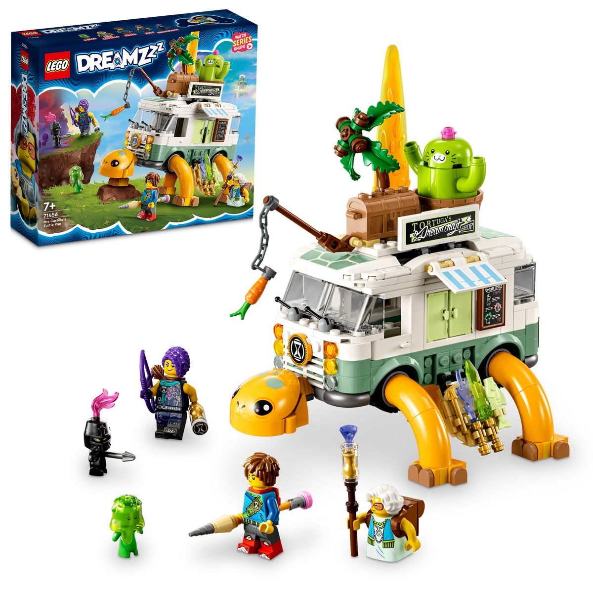 LEGO LEGO DREAMZzz 71456 Le Van Tortue de Mme Castillo, Jouet de Camping-Car 2-en-1, avec Mateo et Zoey