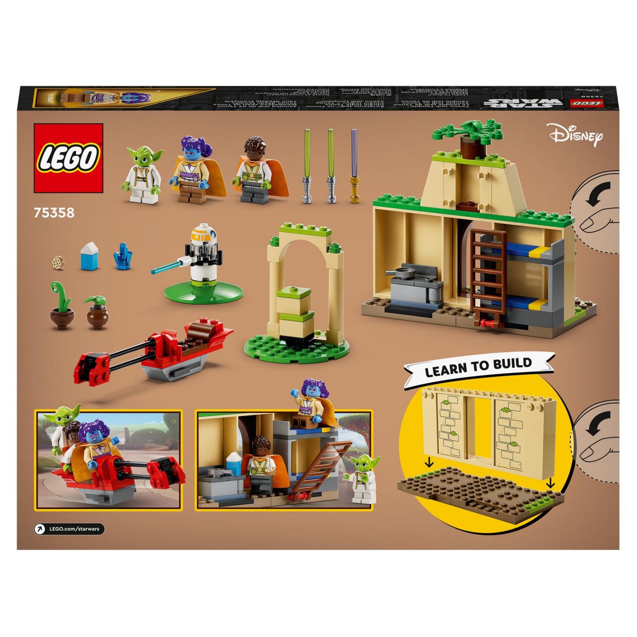 Voir la diapositive 2 : LEGO Star Wars 75358 - Le Temple Jedi de Tenoo, avec Maître Yoda, Sabres Laser, Figurine de Droïde et Speeder