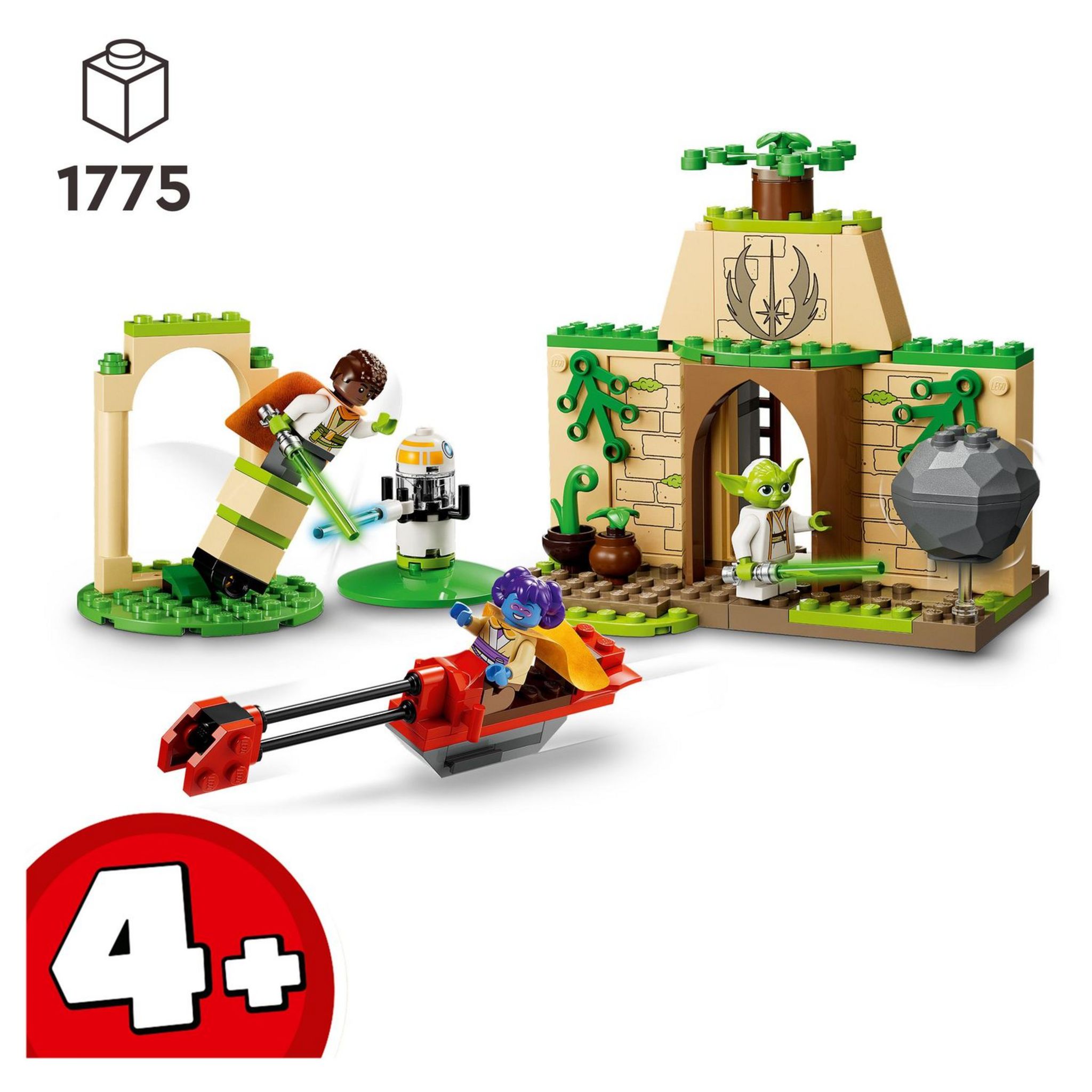 Voir la diapositive 7 : LEGO Star Wars 75358 - Le Temple Jedi de Tenoo, avec Maître Yoda, Sabres Laser, Figurine de Droïde et Speeder