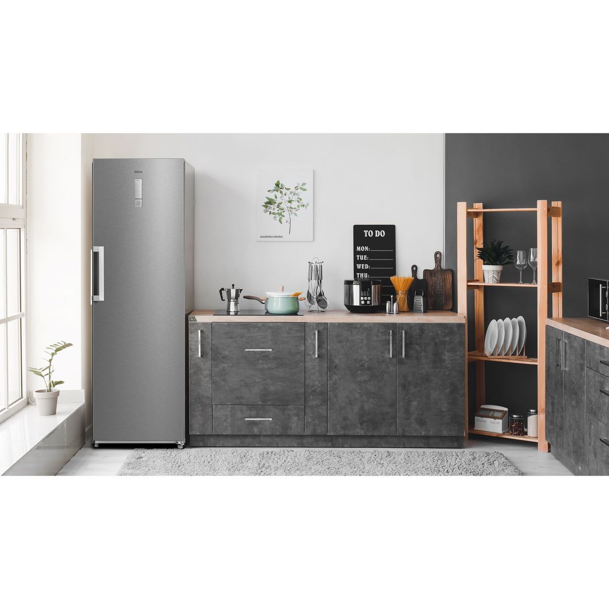 QILIVE Congélateur armoire convertible Q.6828, 273 L, Sans givre, E