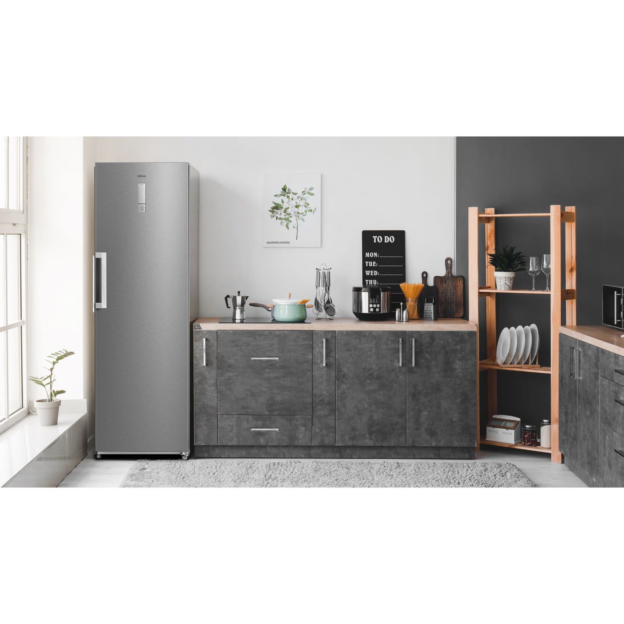 Voir la diapositive 2 : QILIVE Congélateur armoire convertible Q.6828, 273 L, Sans givre, E