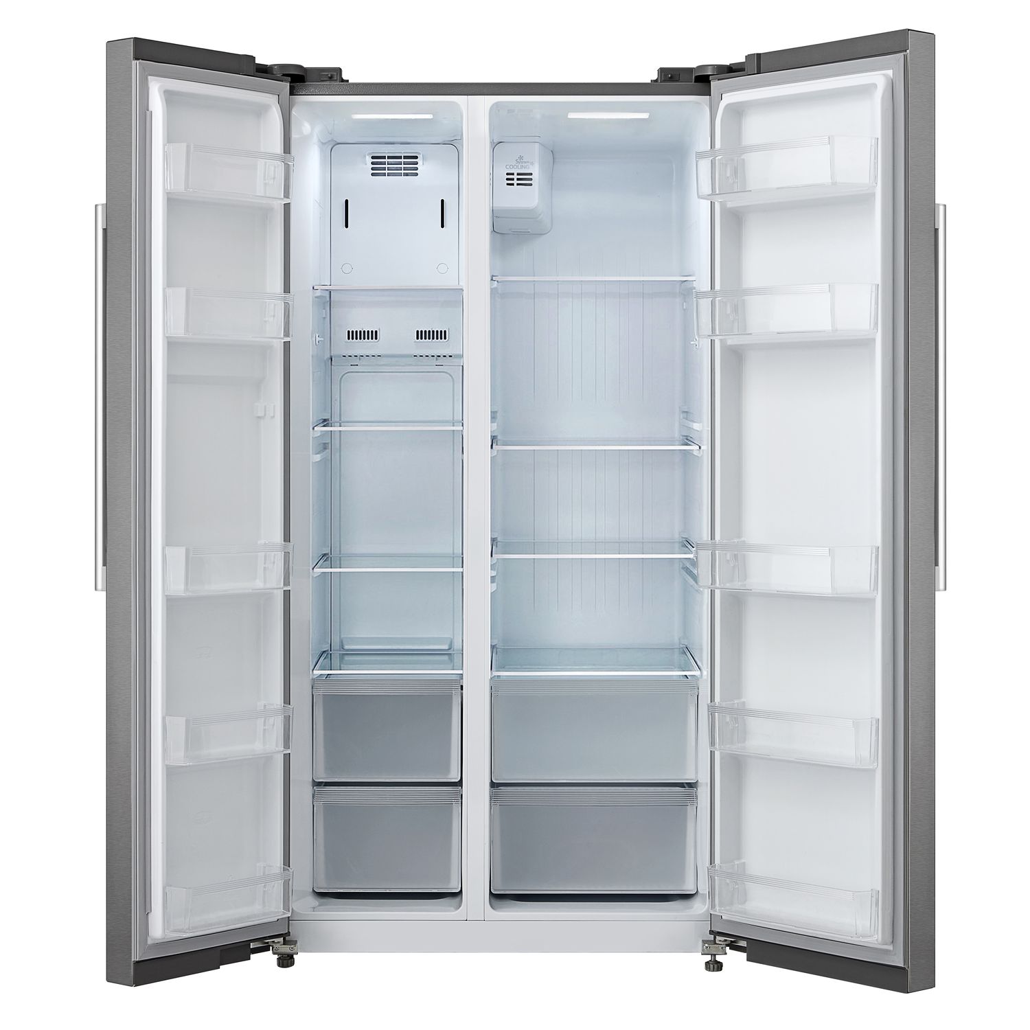 Voir la diapositive 2 : QILIVE Réfrigérateur américain Q.6642, 553 L, Froid ventilé No Frost, D