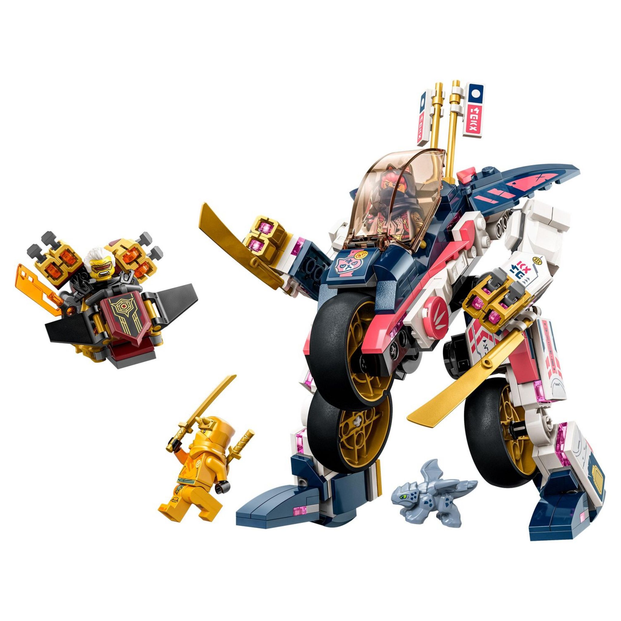 Voir la diapositive 8 : LEGO NINJAGO 71792 - Le Robot Bolide Transformable de Sora, Set avec Figurine à Transformer en Moto