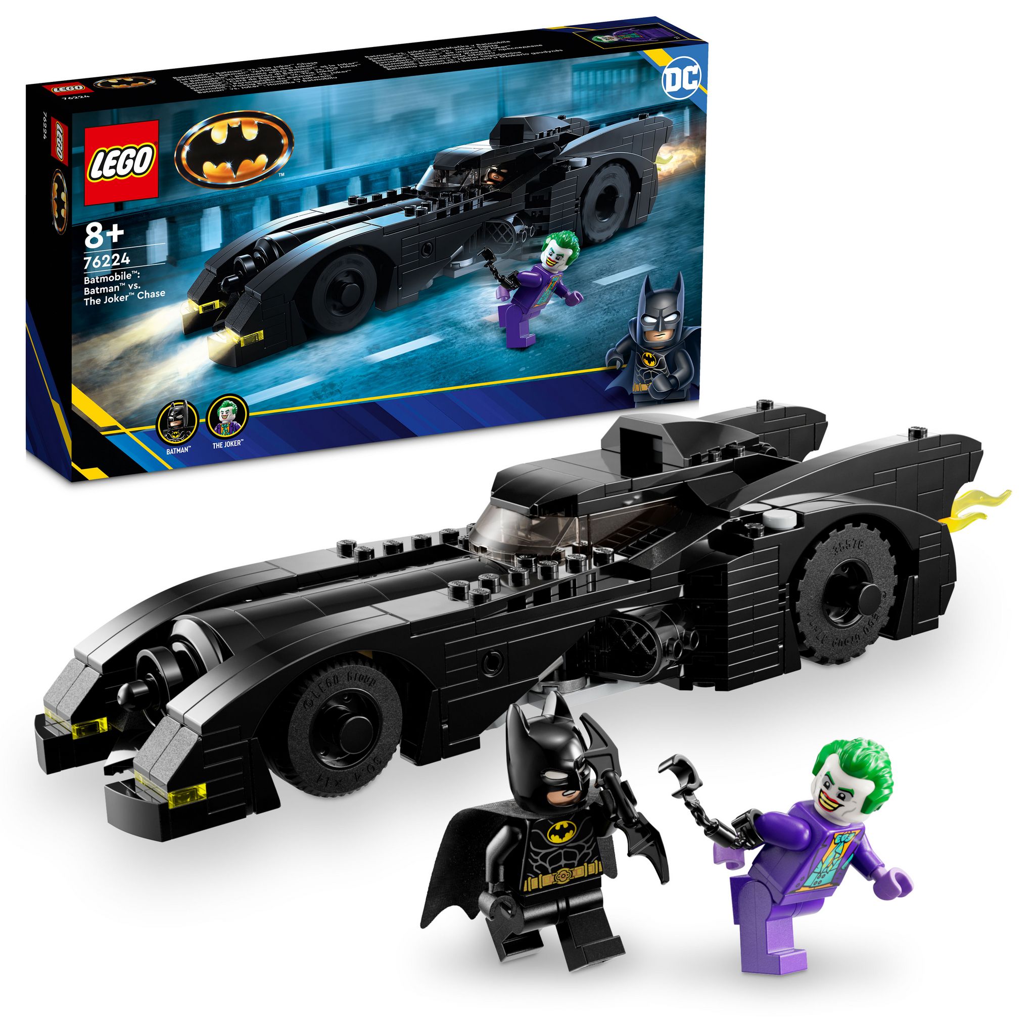 Voir la diapositive 3 : LEGO LEGO DC 76224 La Batmobile : Poursuite entre Batman et le Joker, Jouet de Voiture Batmobile, avec Figurines