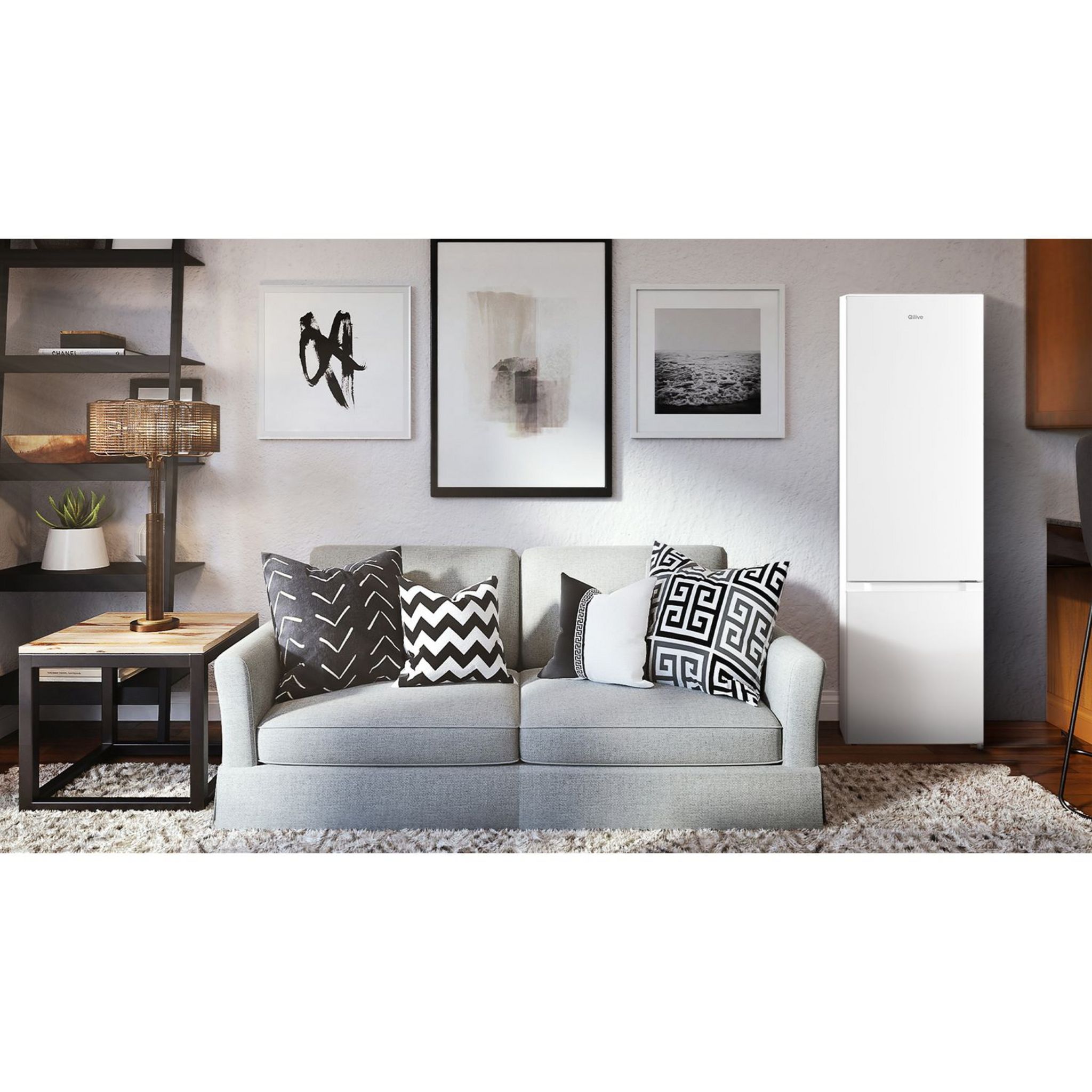 Voir la diapositive 3 : QILIVE Réfrigérateur combiné Q.6623, 262 L, Froid Statique, E