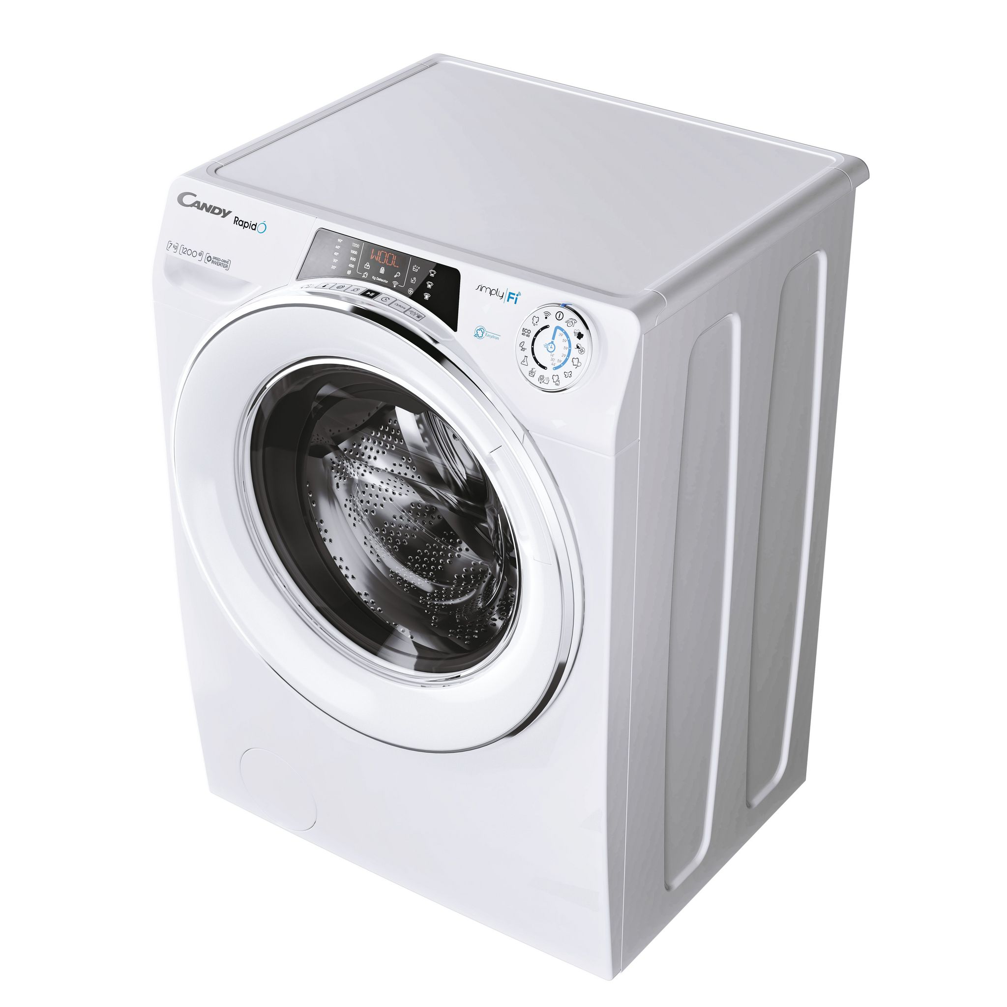 Voir la diapositive 2 : CANDY Lave linge hublot RO41274DWMCE/1-S, 7 kg, 1200 t/min, A