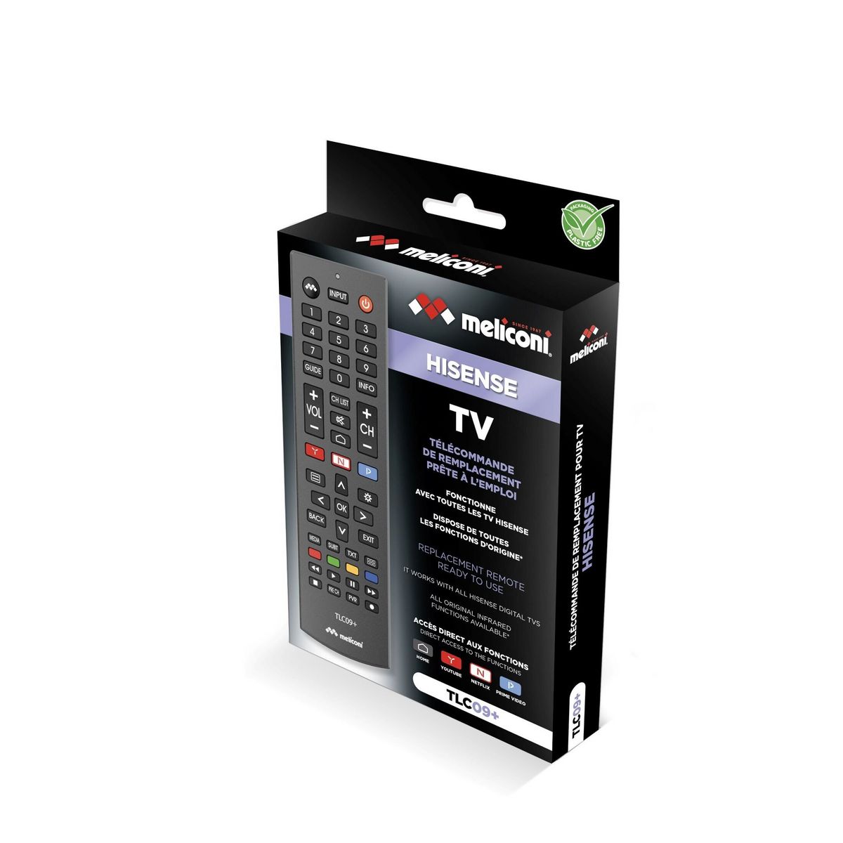 MELICONI Télécommande pour Hisense TLC09+