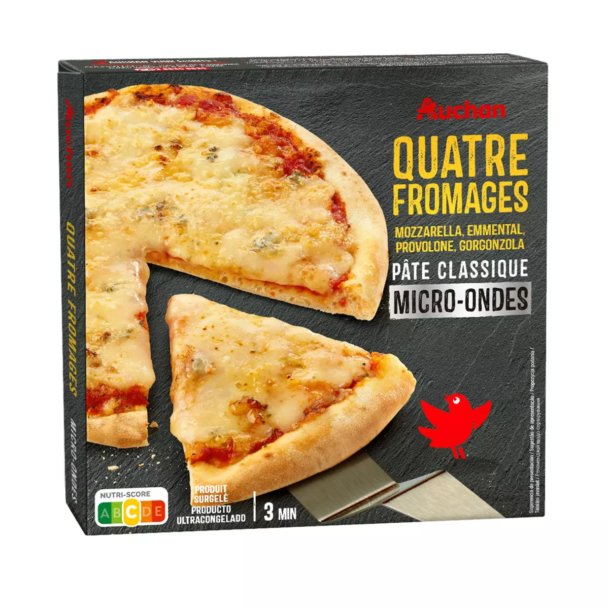 AUCHAN Pizza 4 fromages 200g