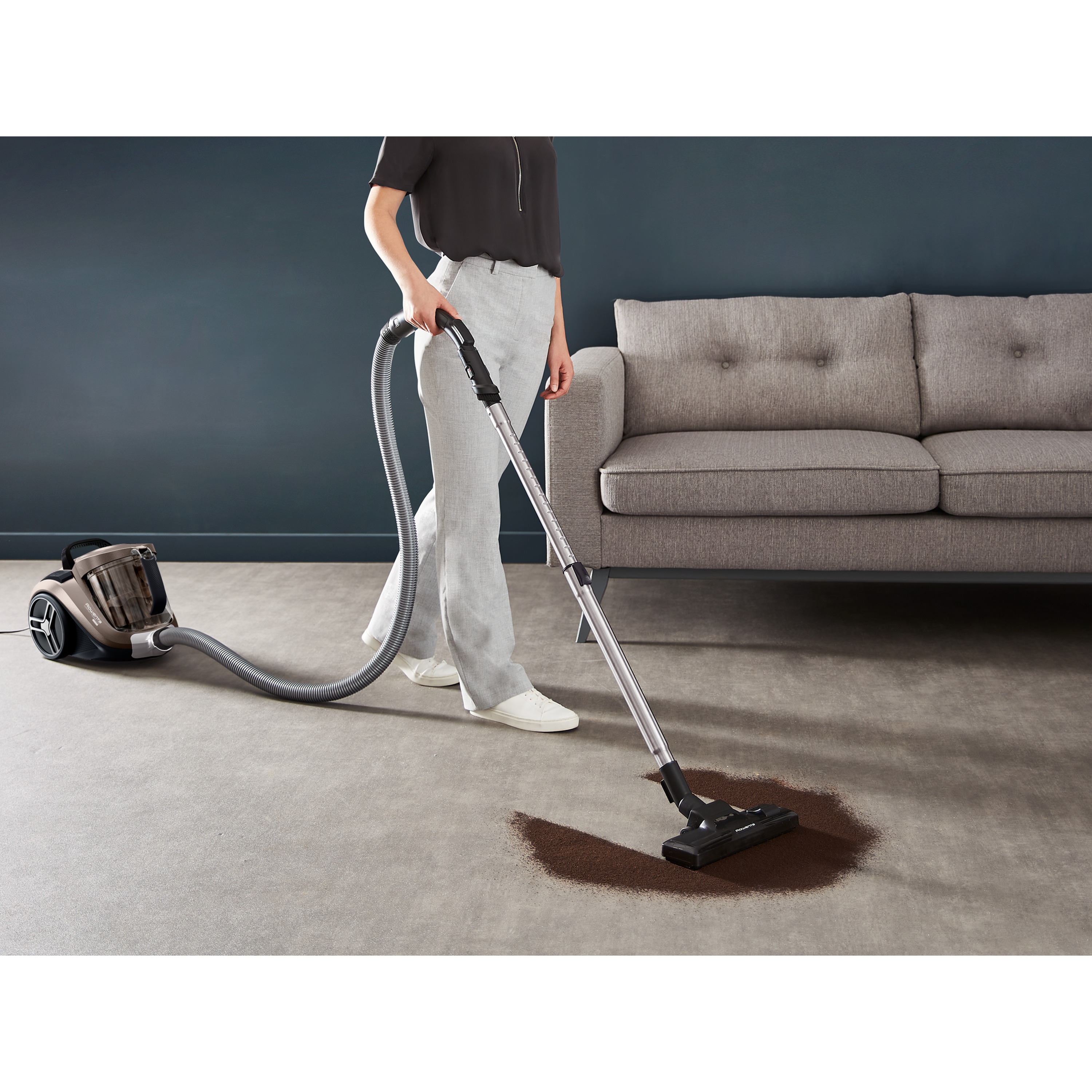 Voir la diapositive 13 : ROWENTA Aspirateur traîneau sans sac RO4B30EA - Gris fumé