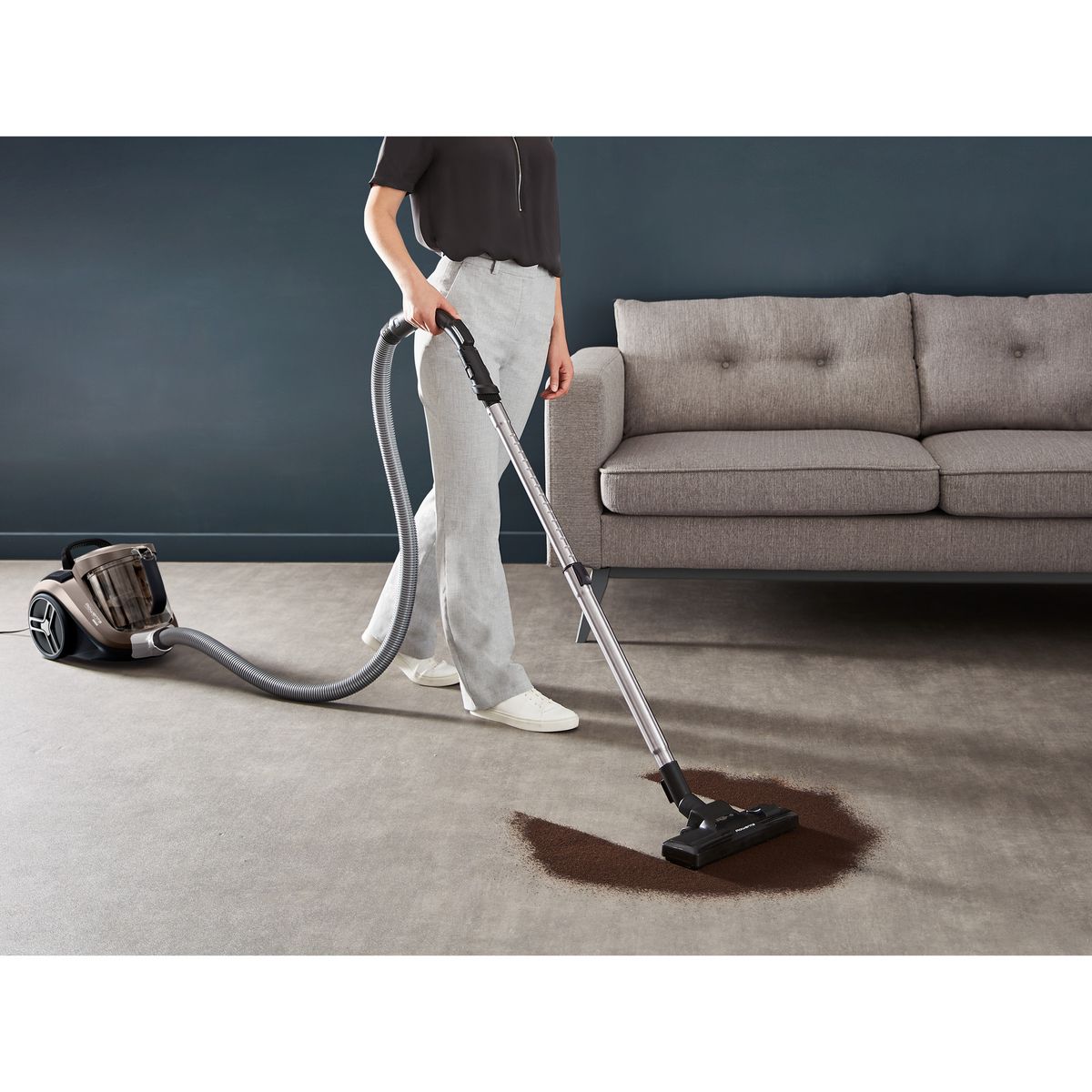 ROWENTA Aspirateur traîneau sans sac RO4B30EA - Gris fumé
