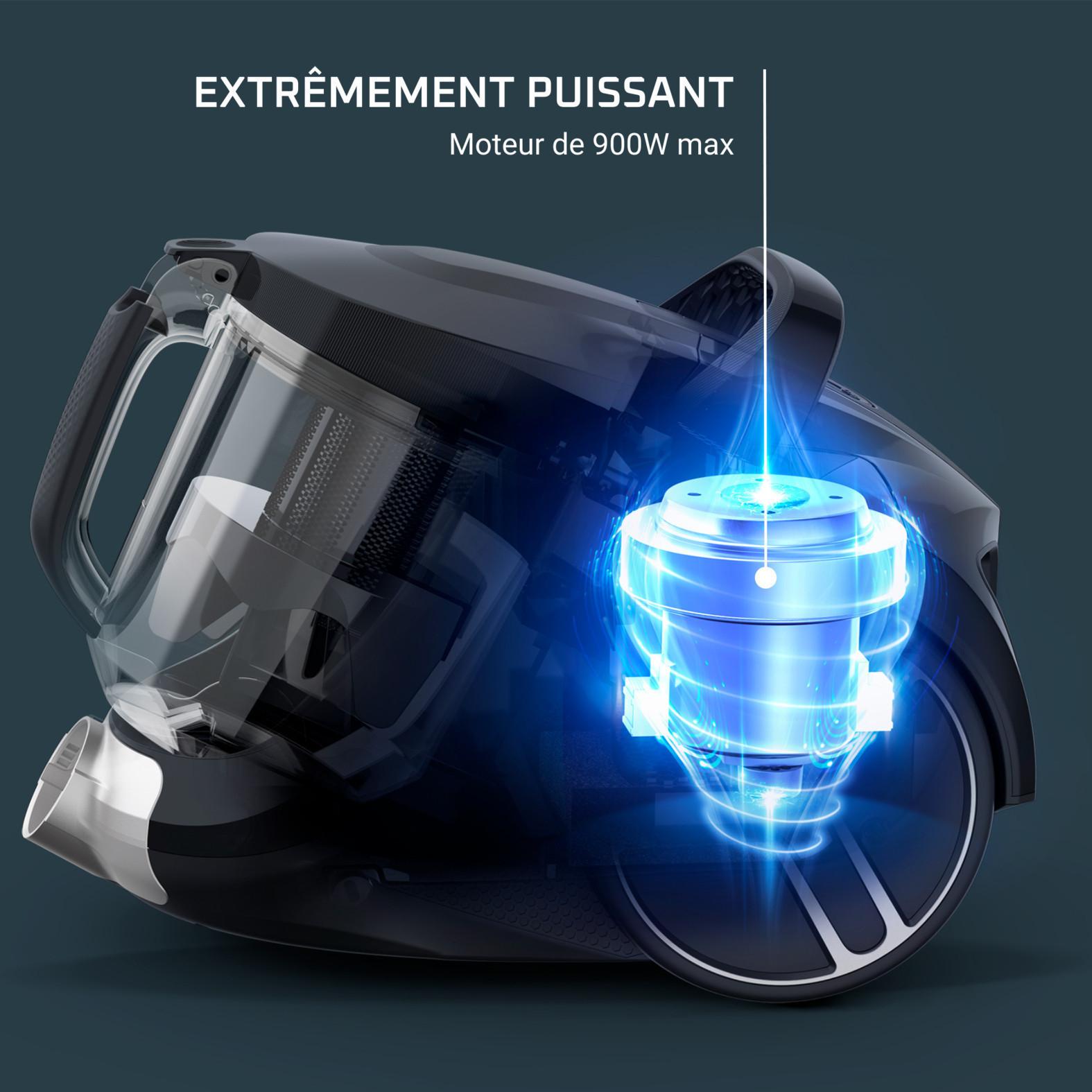 Voir la diapositive 4 : ROWENTA Aspirateur traîneau sans sac RO4B30EA - Gris fumé