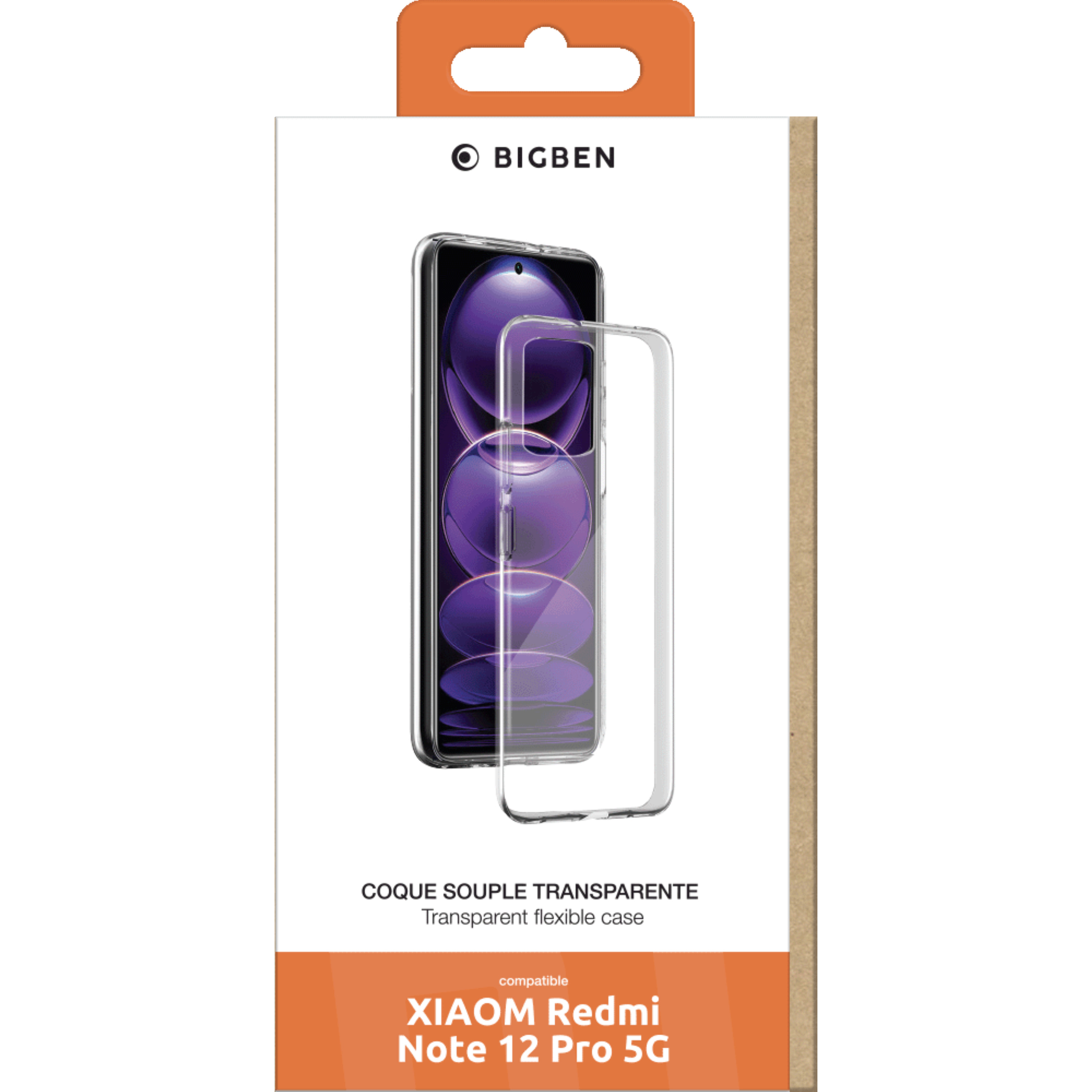 Voir la diapositive 2 : BIGBEN Coque pour Redmi Note 12 Pro 5G - Transparente