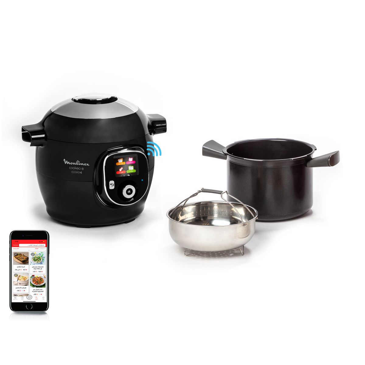 MOULINEX Multicuiseur intelligent Cookeo connecté CE867810 - Noir