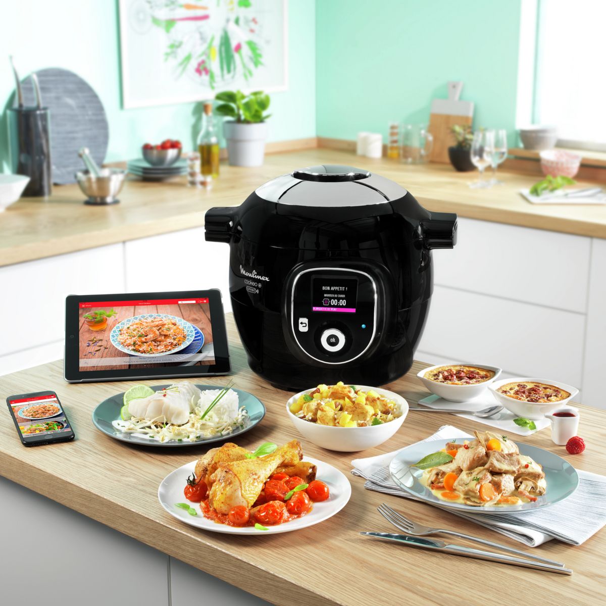 MOULINEX Multicuiseur intelligent Cookeo connecté CE867810 - Noir