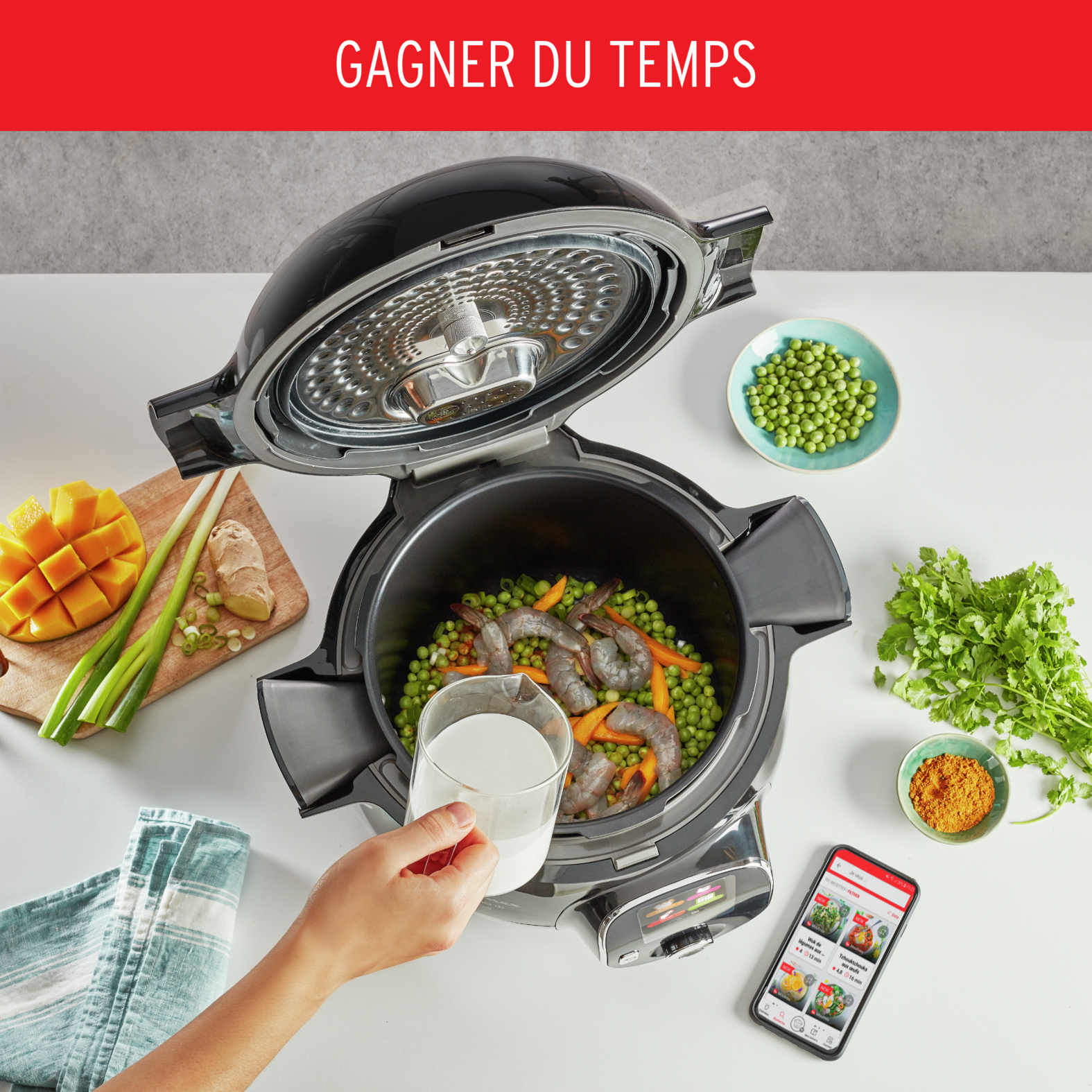 Voir la diapositive 7 : MOULINEX Multicuiseur intelligent Cookeo connecté CE867810 - Noir